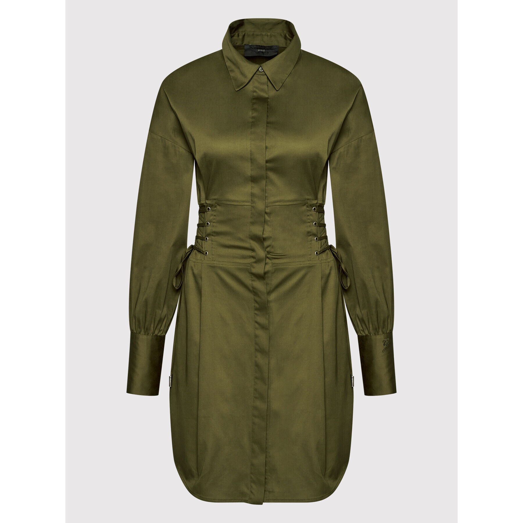 Guess Рокля тип риза Celie W2YK84 WE2Q0 Зелен Regular Fit - Pepit.bg