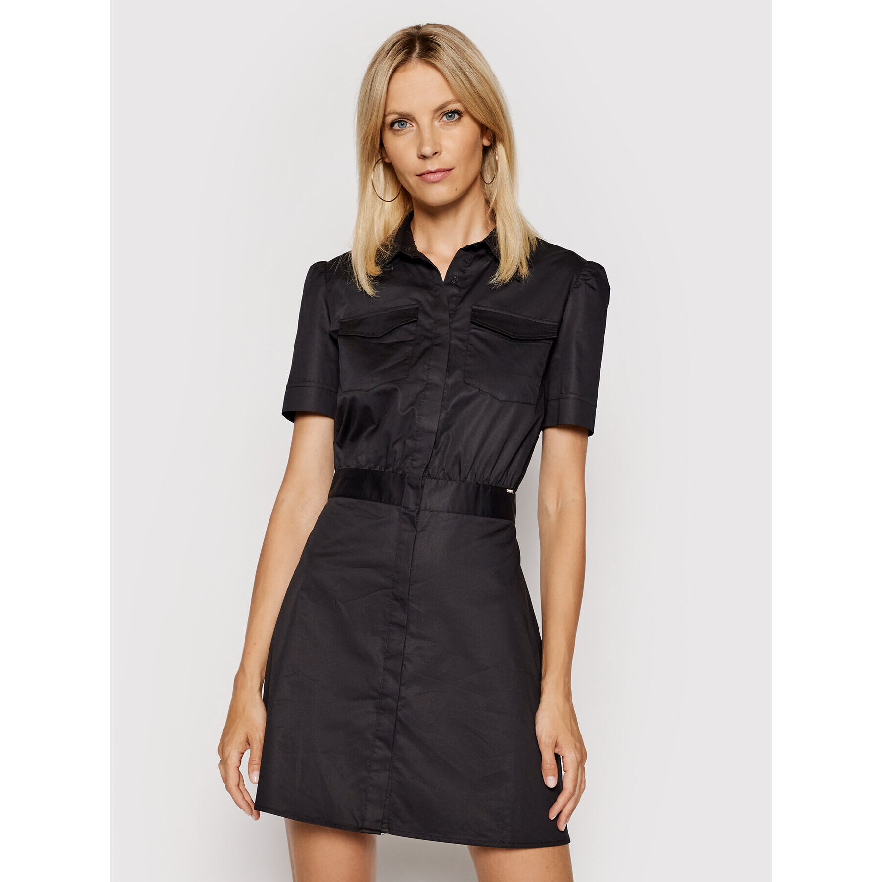 Guess Рокля тип риза W1GK0O WDXM0 Черен Regular Fit - Pepit.bg
