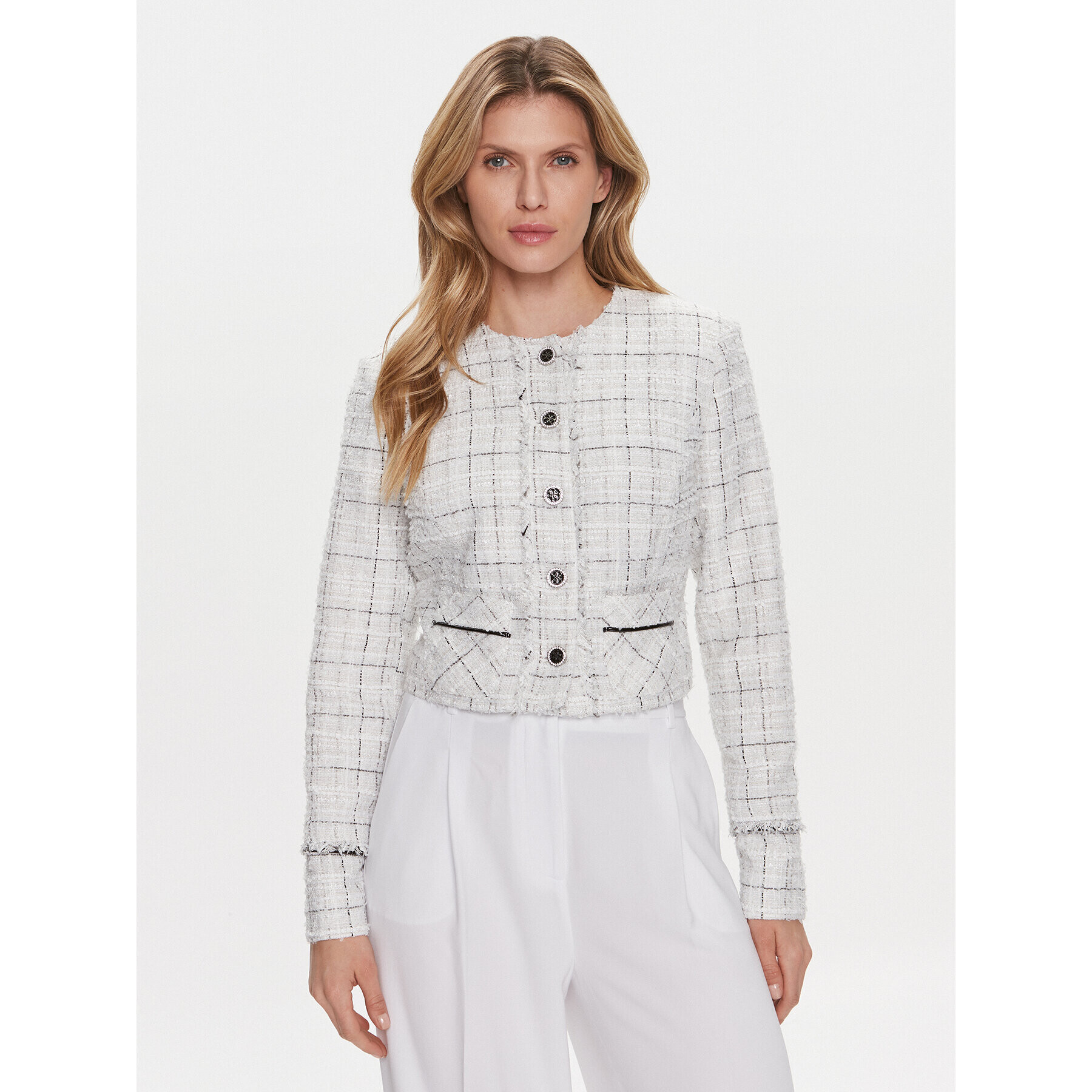 Guess Сако Sofia W4RN39 WFWW2 Бял Regular Fit - Pepit.bg