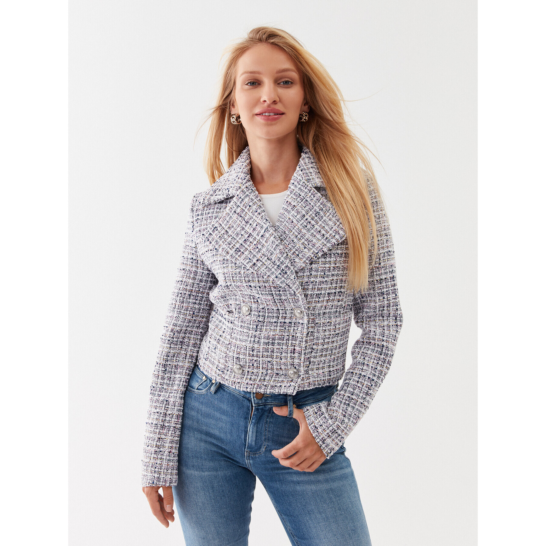 Guess Сако W3YN21 WFIT2 Сив Regular Fit - Pepit.bg