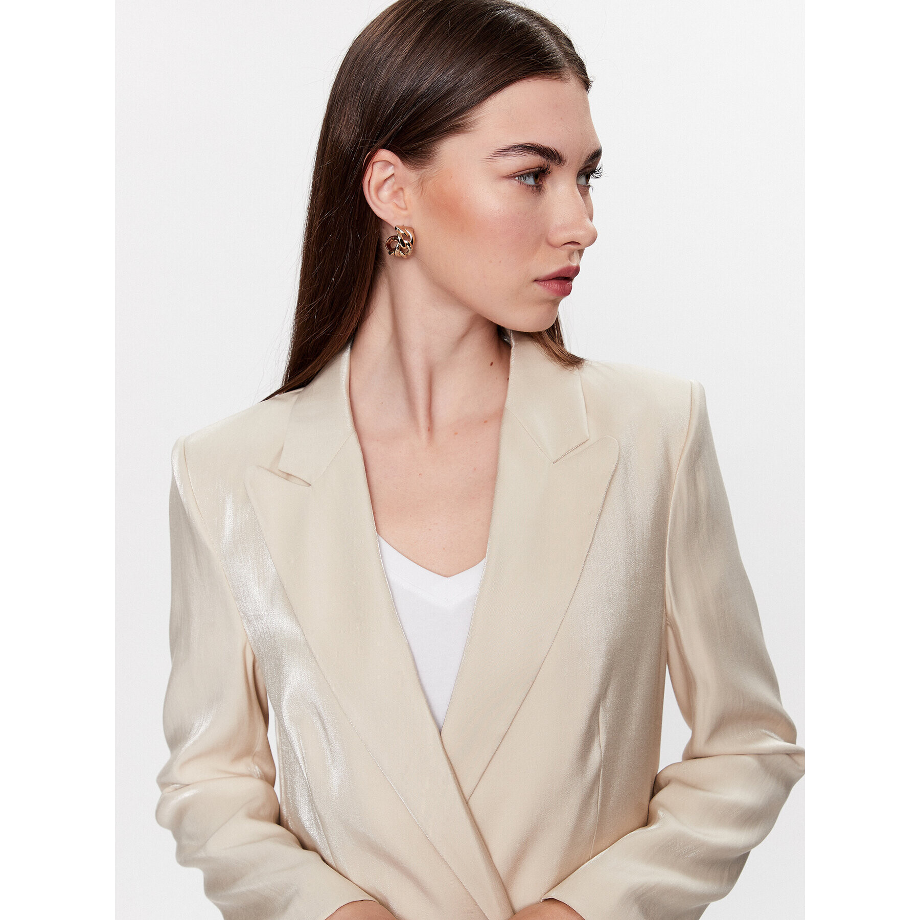 Guess Сако W3YN41 WFJ92 Екрю Regular Fit - Pepit.bg