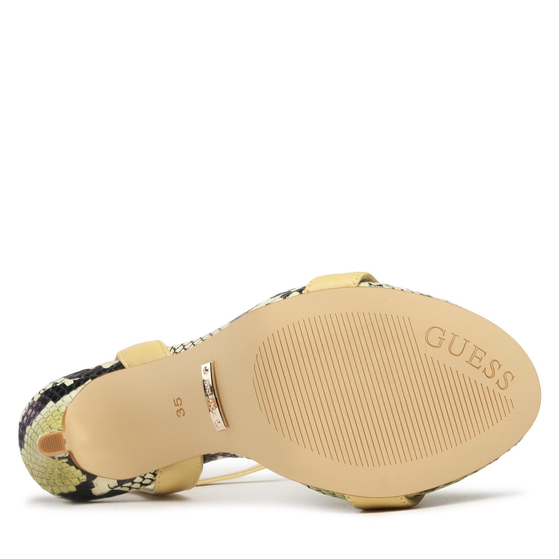 Guess Сандали Facy FL6FAC LEA03 Жълт - Pepit.bg