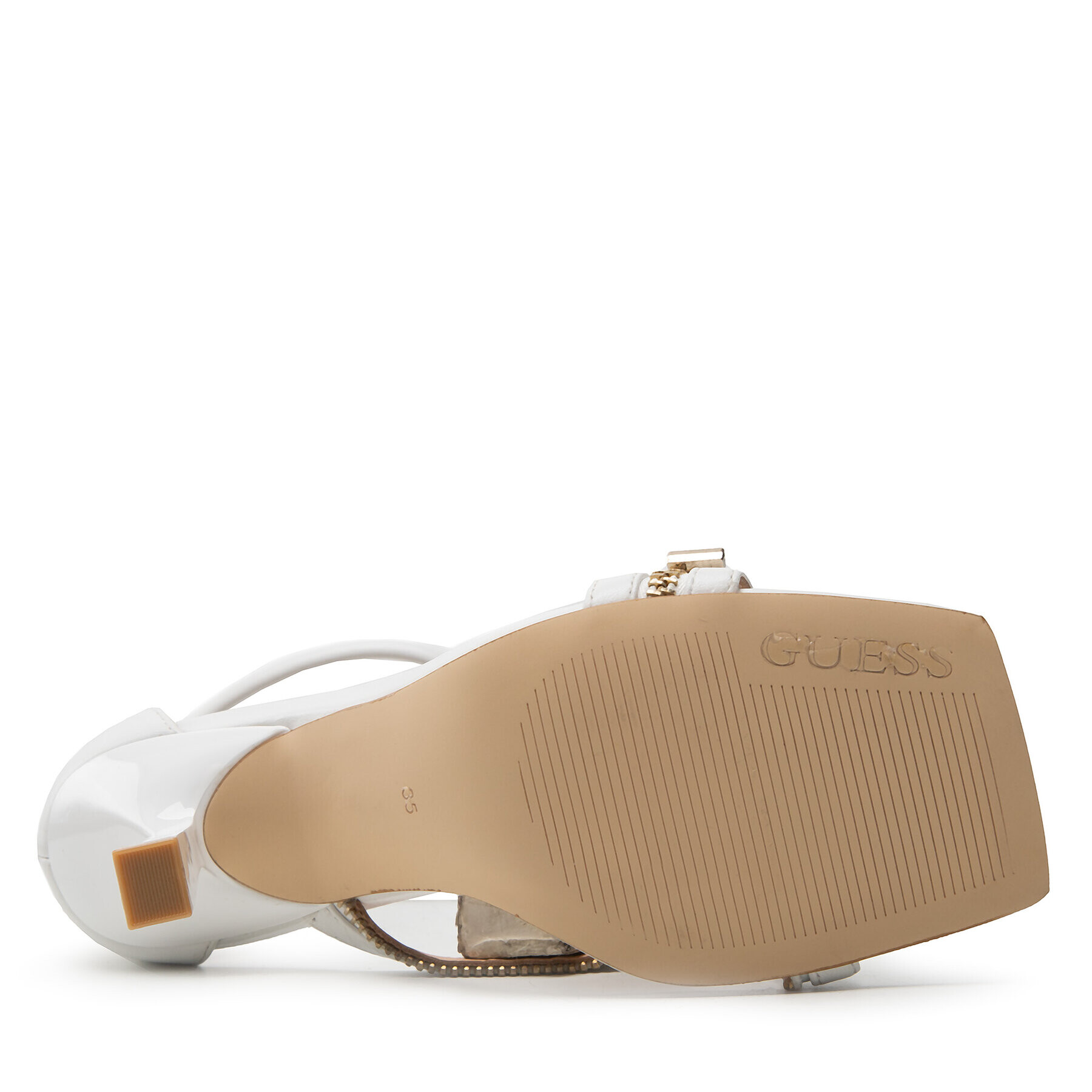 Guess Сандали Jeomie FL7JEO LEA03 Бял - Pepit.bg