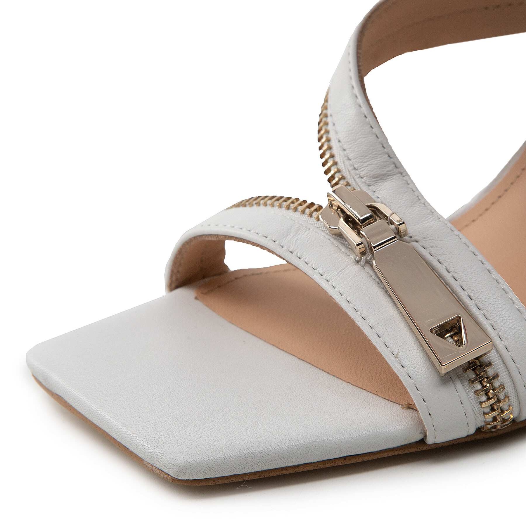 Guess Сандали Jeomie FL7JEO LEA03 Бял - Pepit.bg