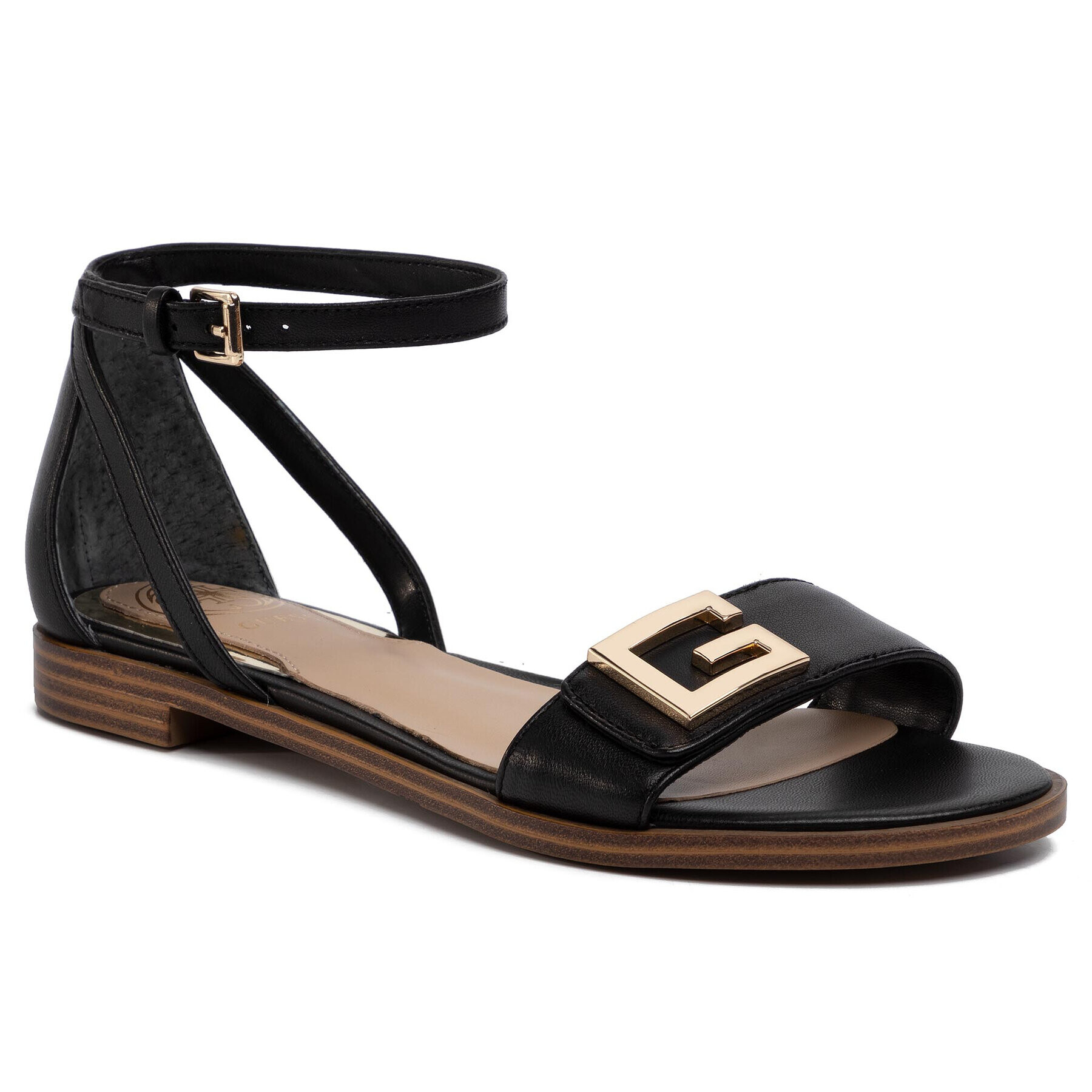 Guess Сандали Rashida FL6AIA LEA03 Черен - Pepit.bg