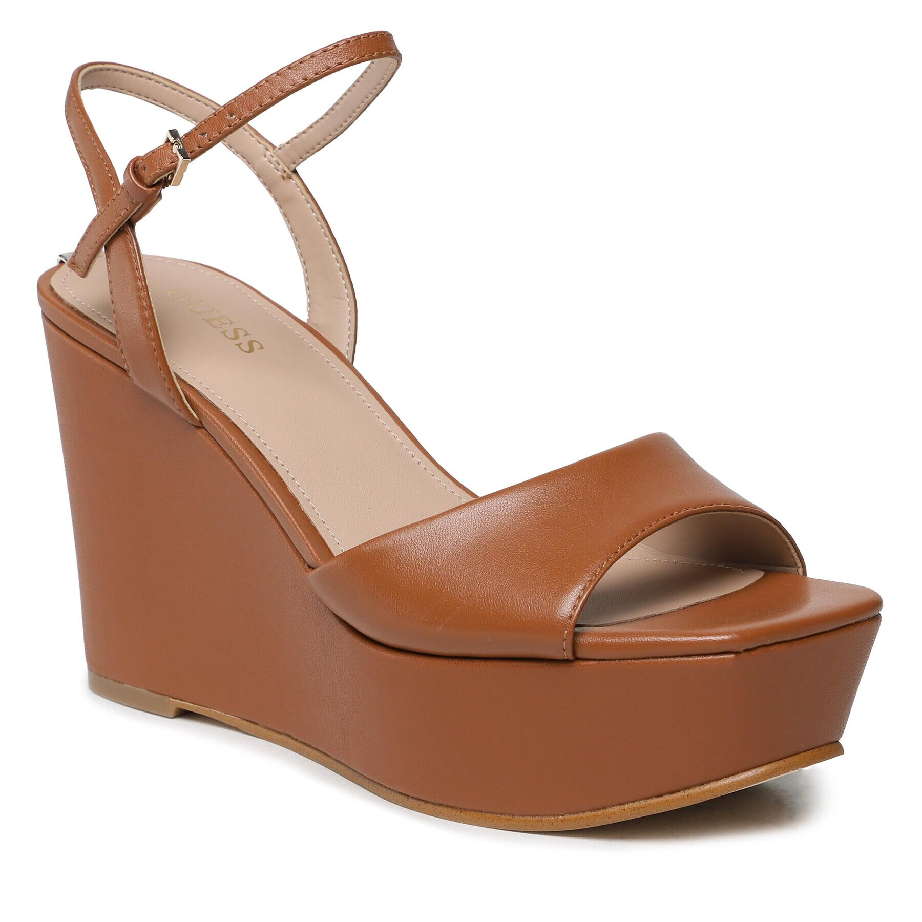 Guess Сандали Zione2 FL6ZNE LEA03 Кафяв - Pepit.bg