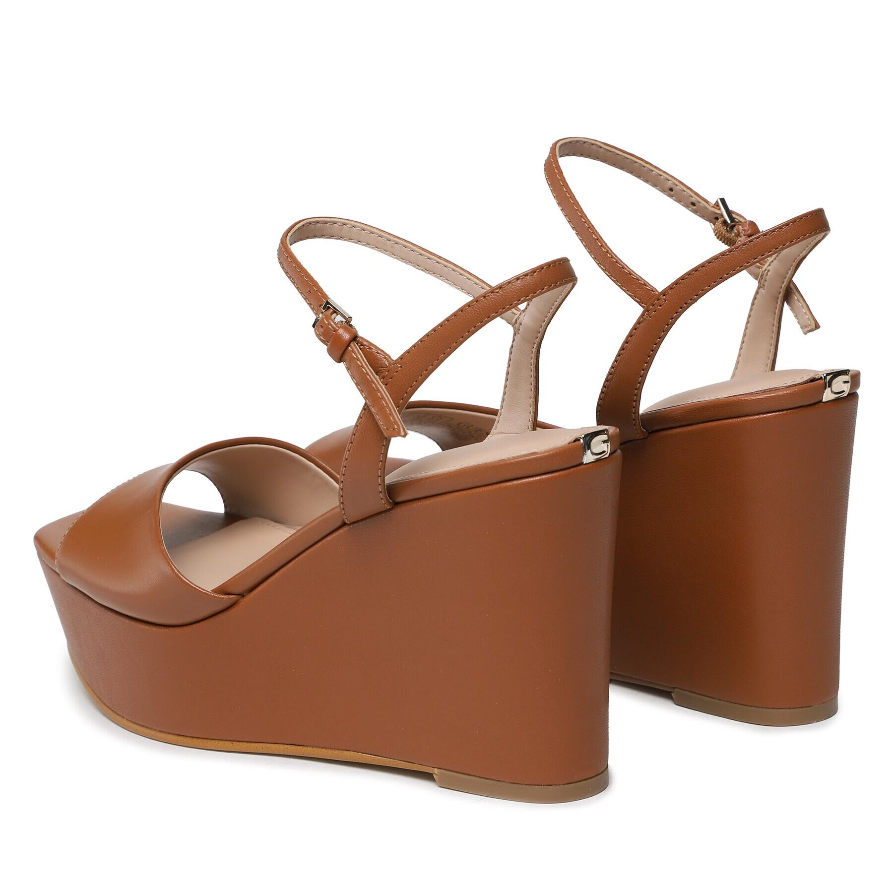 Guess Сандали Zione2 FL6ZNE LEA03 Кафяв - Pepit.bg