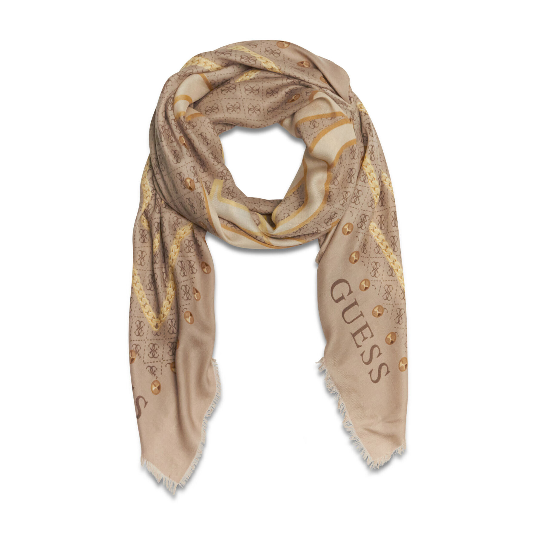 Guess Шал Mika Scarves AW8580 MOD03 Кафяв - Pepit.bg