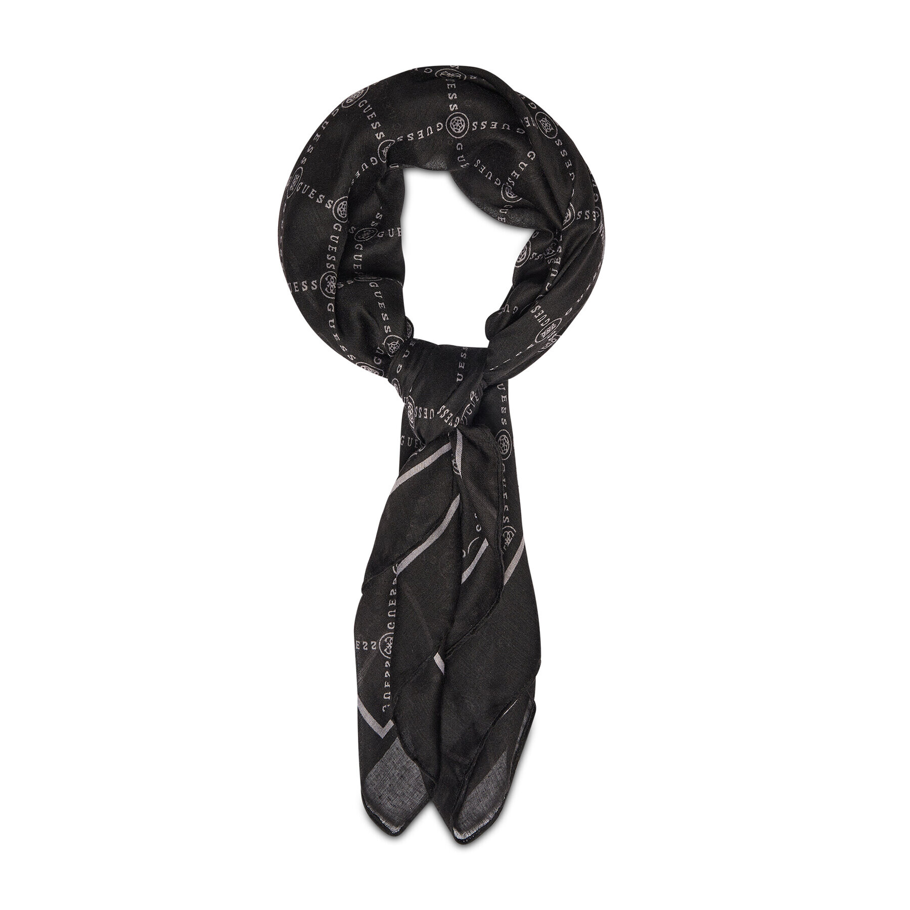 Guess Шал Zanelle Scarf 80x180 AW8805 POL03 Черен - Pepit.bg