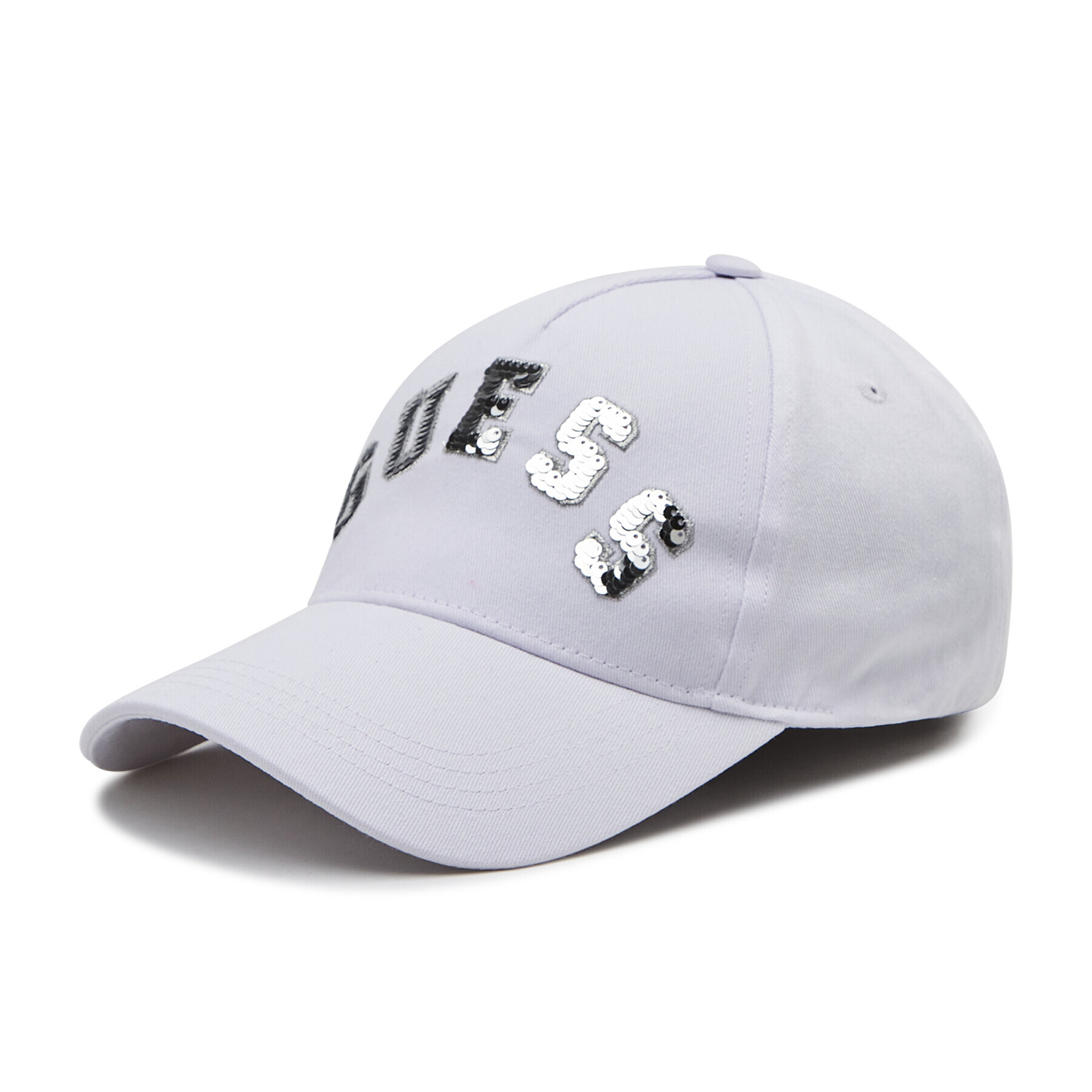 Guess Шапка с козирка Sequin Logo Baseball Cap AW8614 COT01 Бял - Pepit.bg