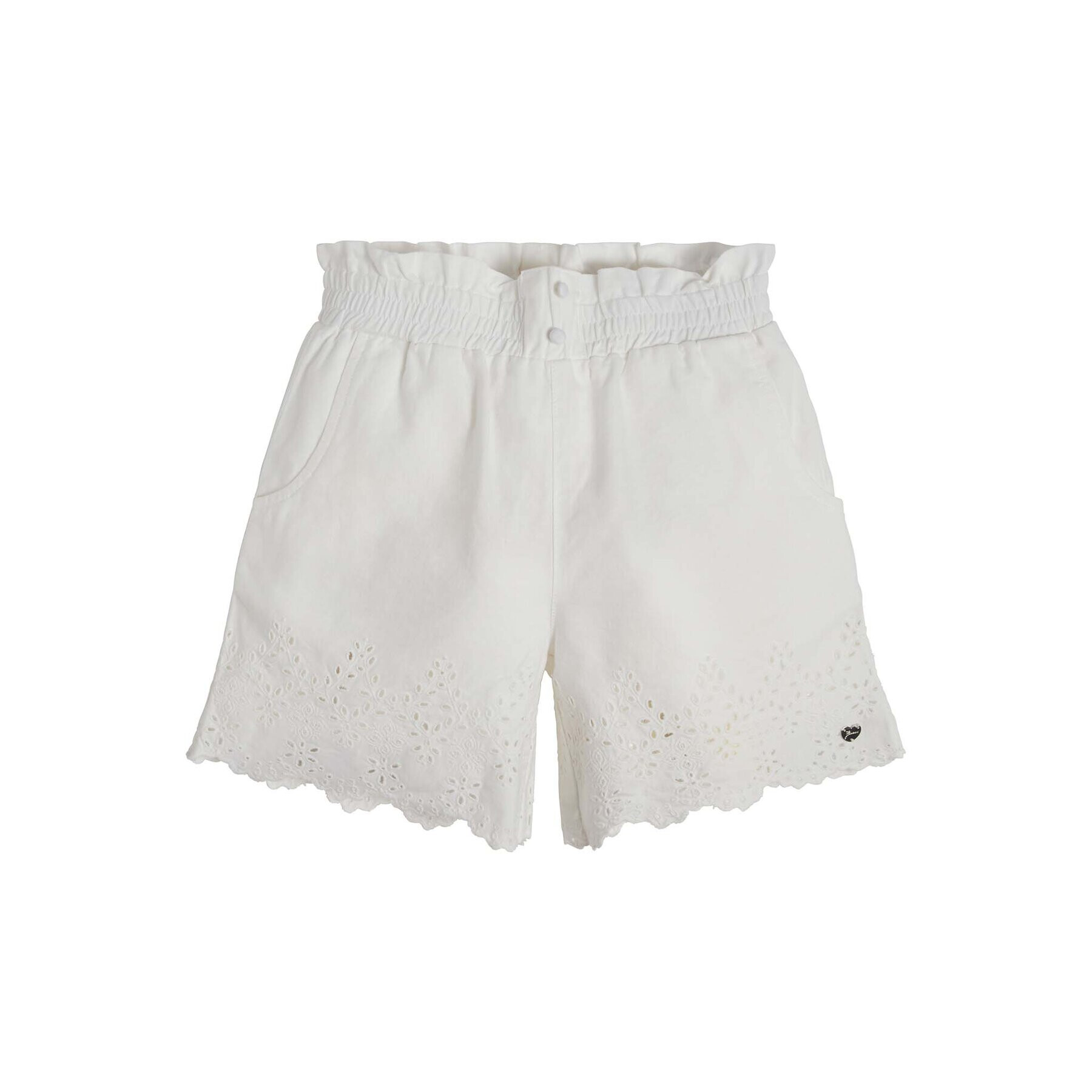 Guess Шорти от плат J3GD07 WCVM0 Бял Relaxed Fit - Pepit.bg