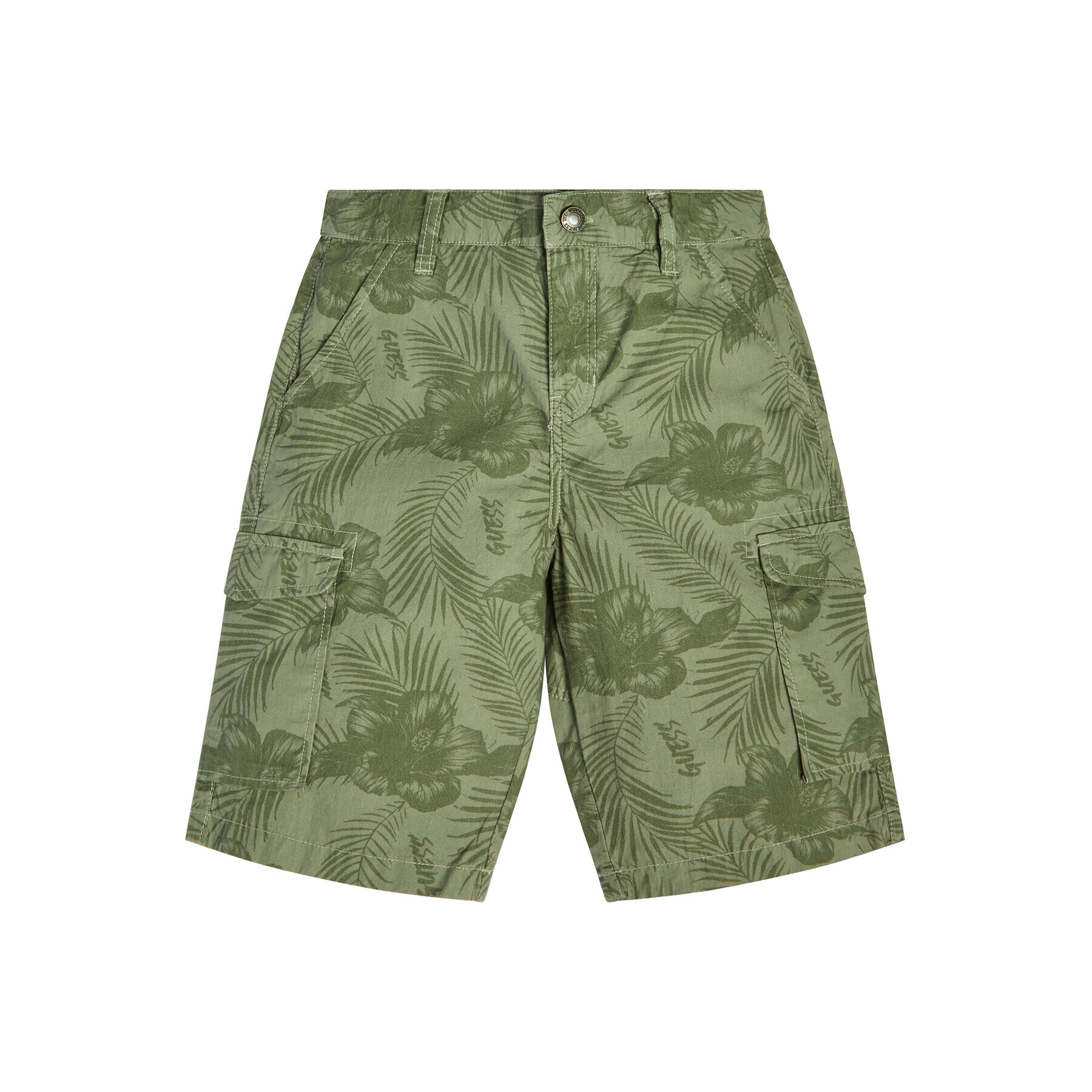 Guess Шорти от плат L3GD12 WFCB0 Зелен Regular Fit - Pepit.bg