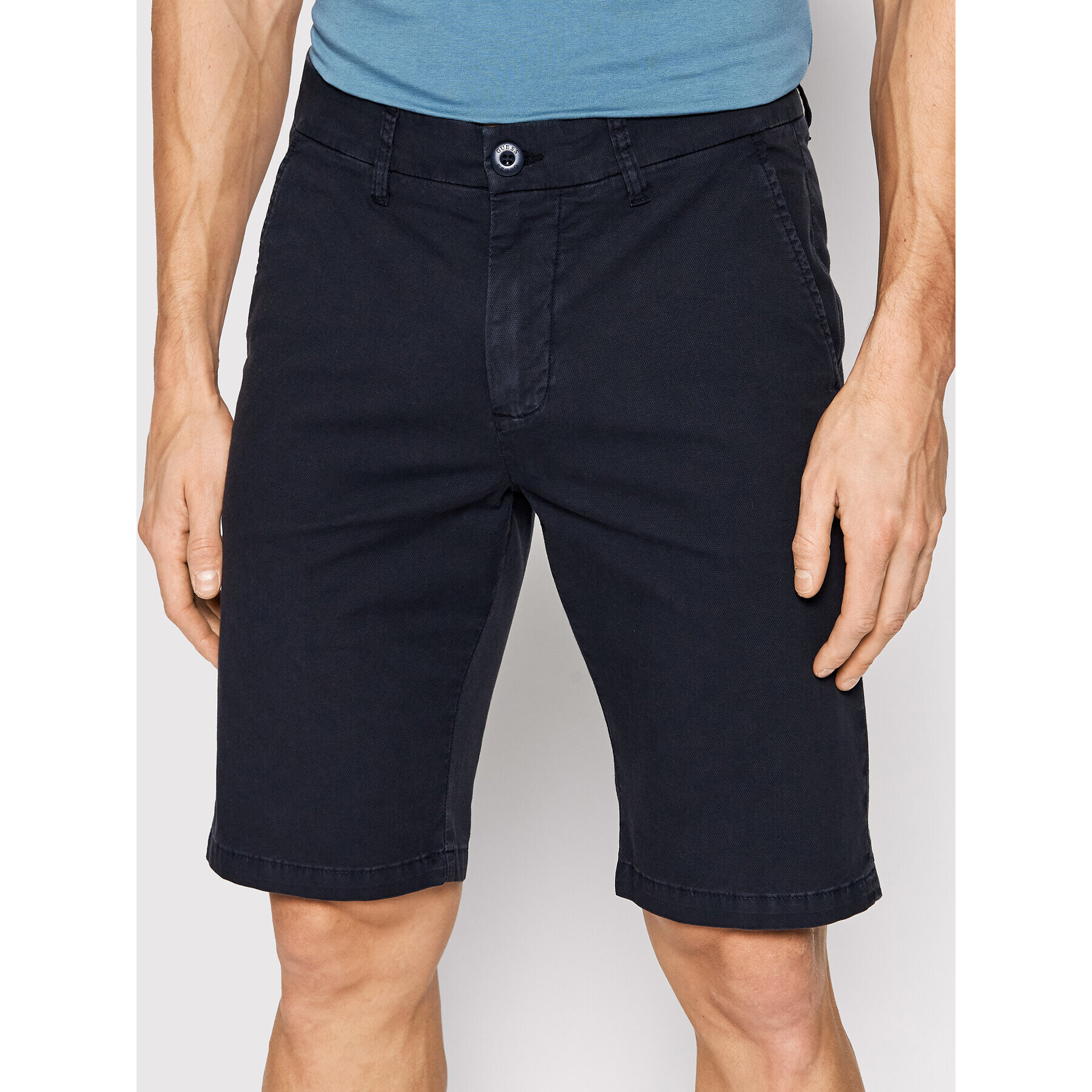 Guess Шорти от плат M2GD18 WEI53 Тъмносин Regular Fit - Pepit.bg