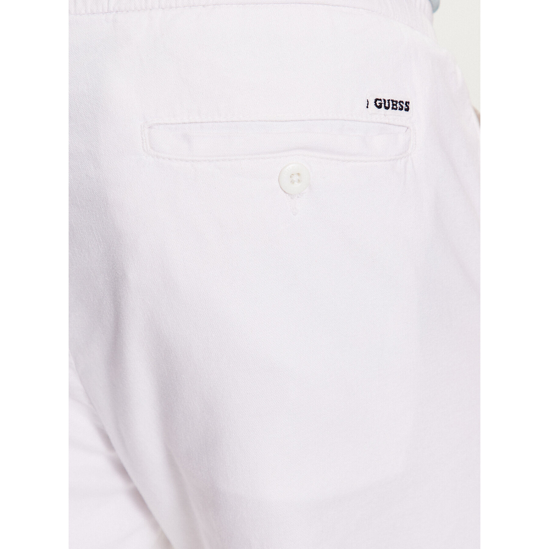 Guess Шорти от плат Mick M3GD02 WFBX3 Бял Loose Fit - Pepit.bg