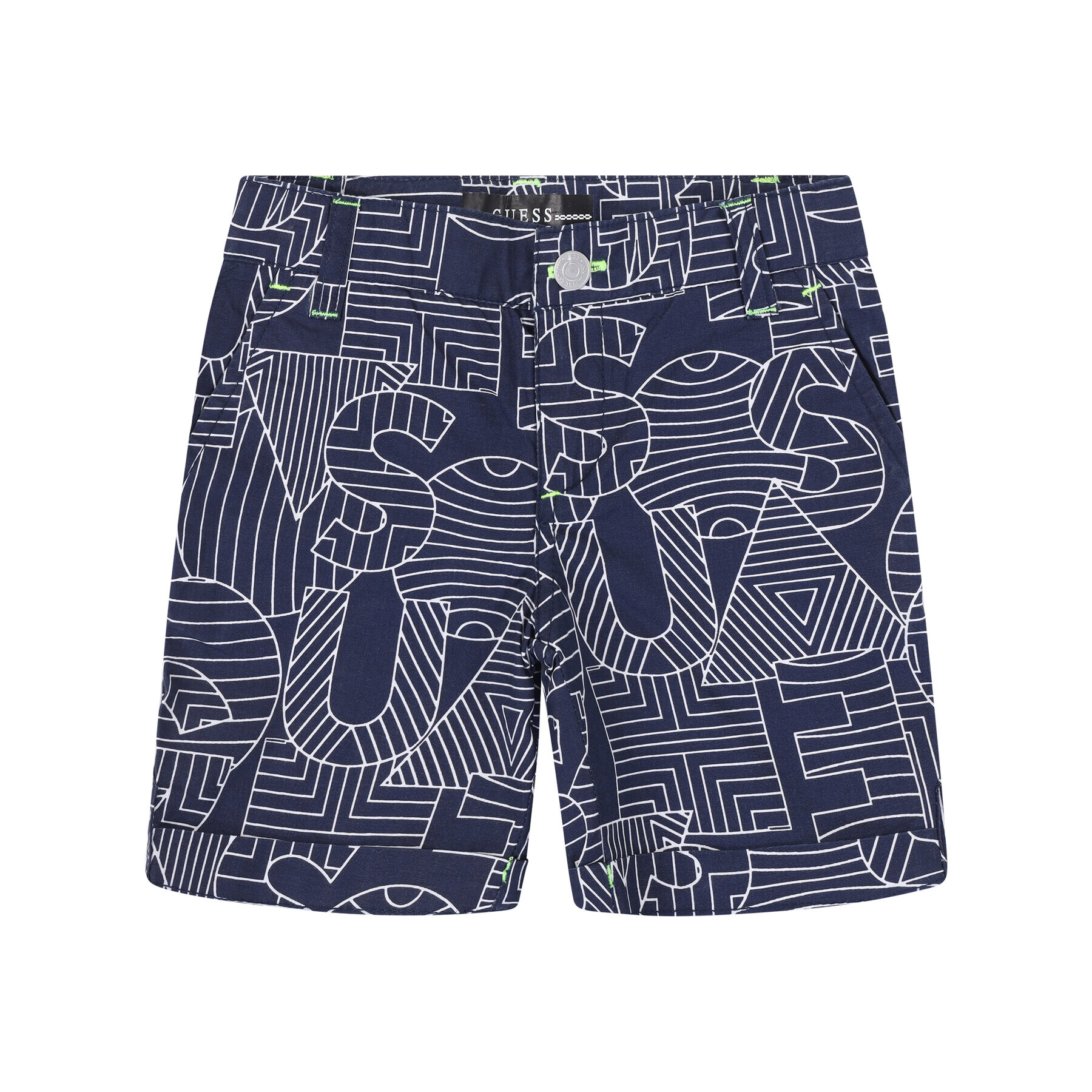 Guess Шорти от плат N02D01 WCSI0 Тъмносин Regular Fit - Pepit.bg