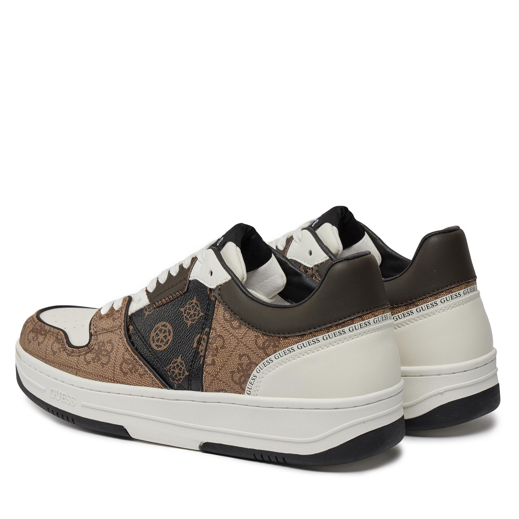 Guess Сникърси Ancona Low FMPANC ELL12 Кафяв - Pepit.bg