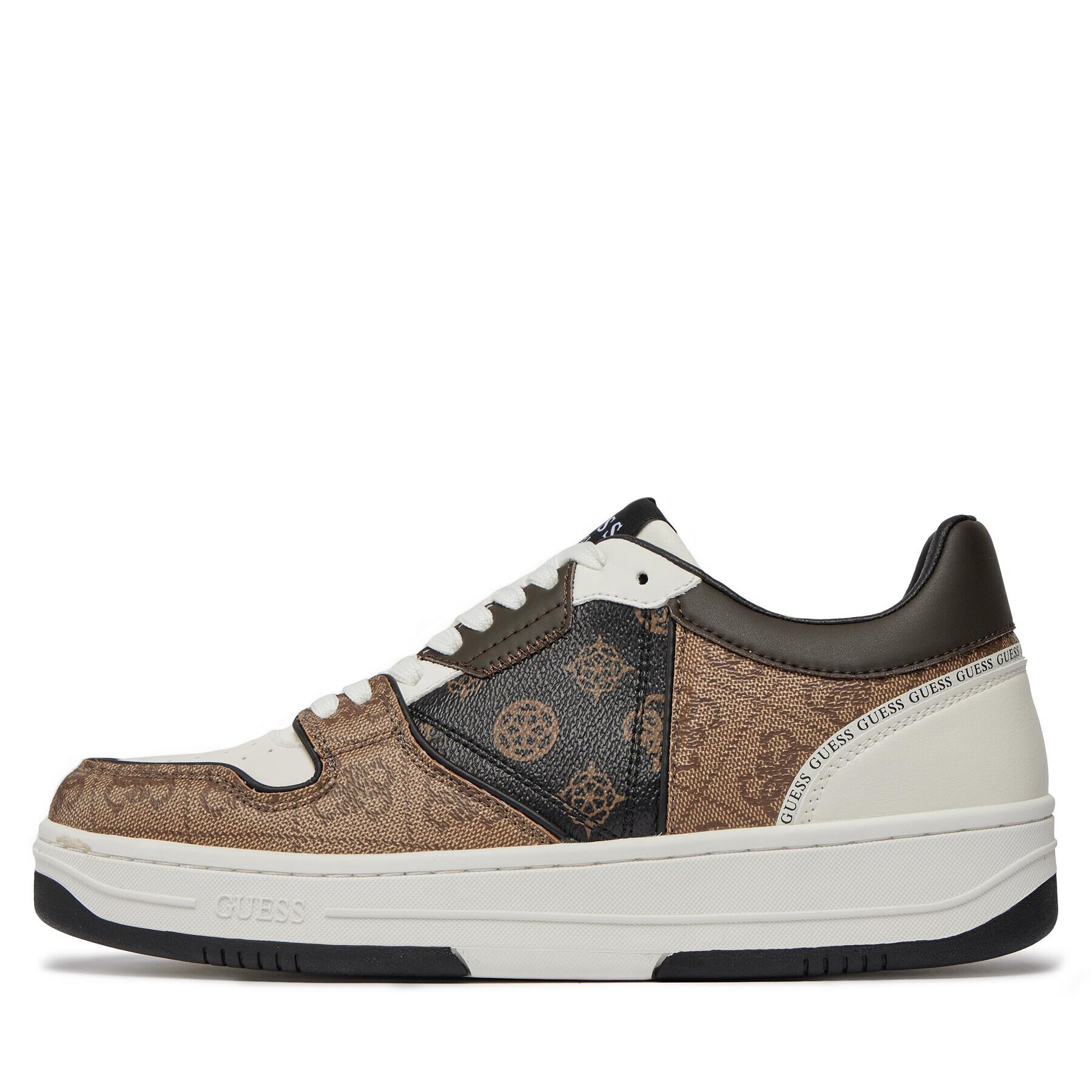 Guess Сникърси Ancona Low FMPANC ELL12 Кафяв - Pepit.bg