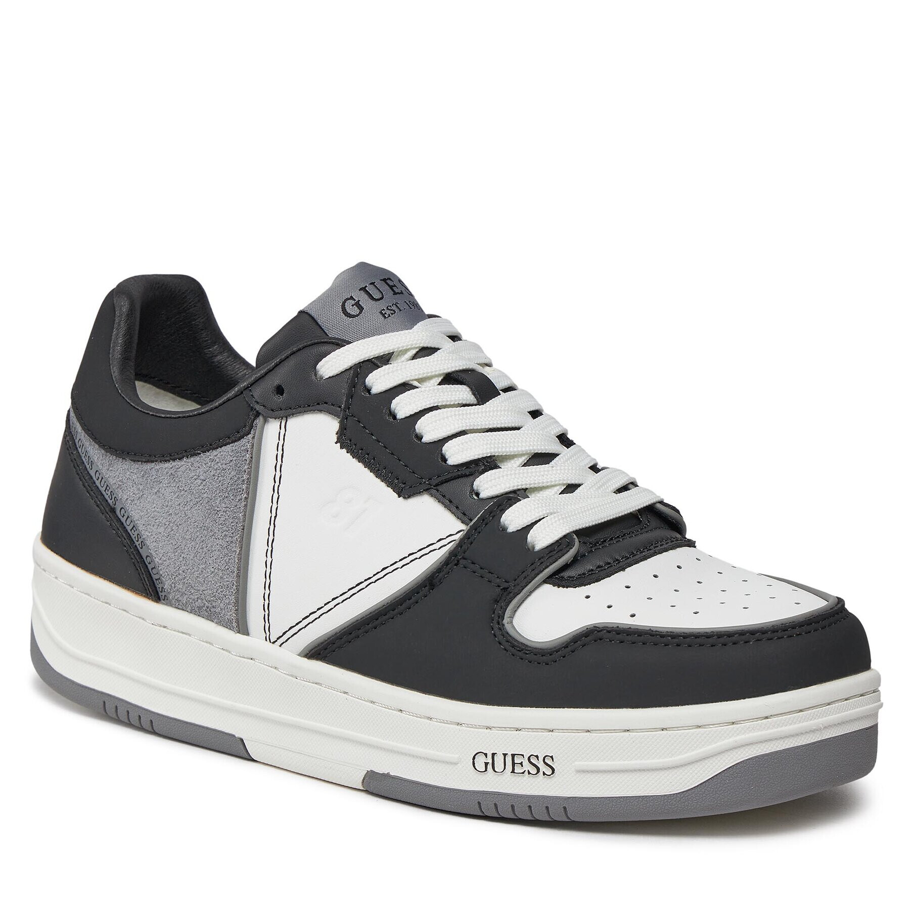 Guess Сникърси Ancona Low FMPANC ESU12 Черен - Pepit.bg