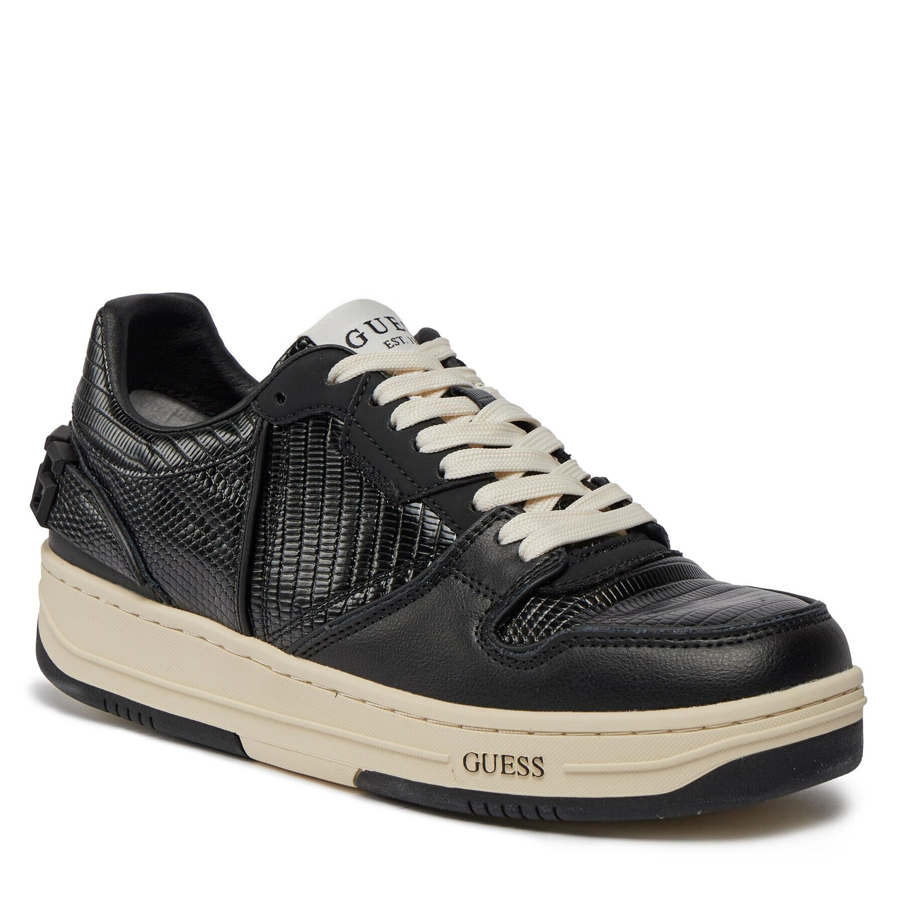 Guess Сникърси Ancona Low FMPANC PAL12 Черен - Pepit.bg