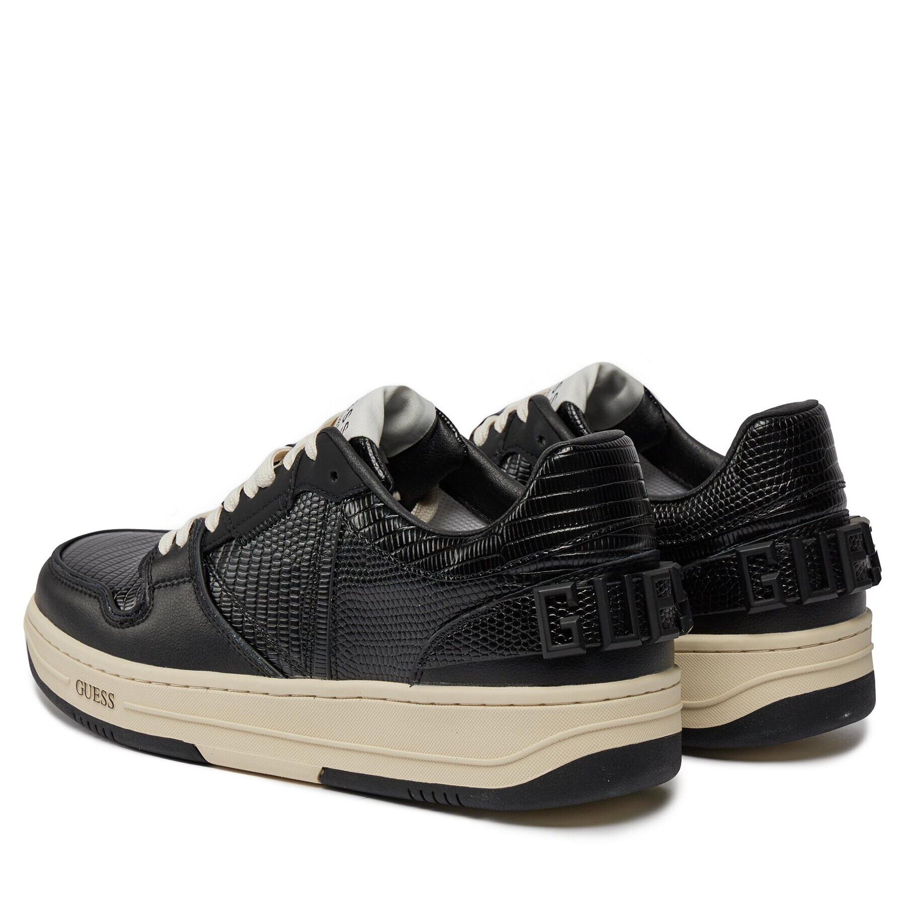 Guess Сникърси Ancona Low FMPANC PAL12 Черен - Pepit.bg