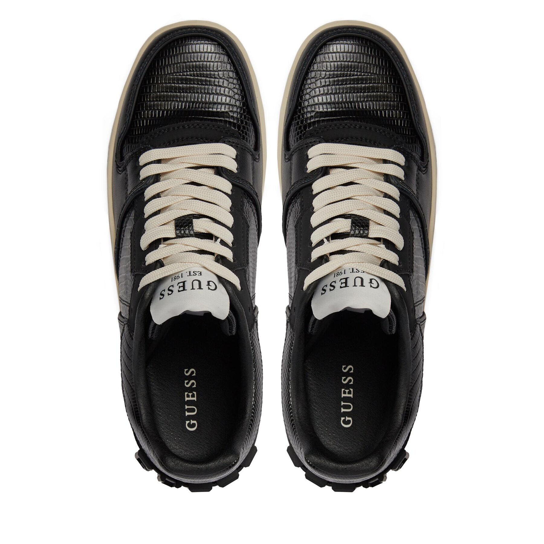 Guess Сникърси Ancona Low FMPANC PAL12 Черен - Pepit.bg