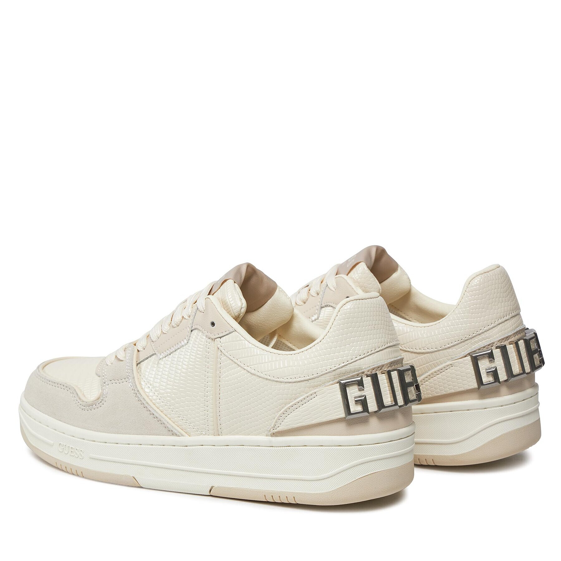 Guess Сникърси Ancona Low FMPANC PEL12 Екрю - Pepit.bg