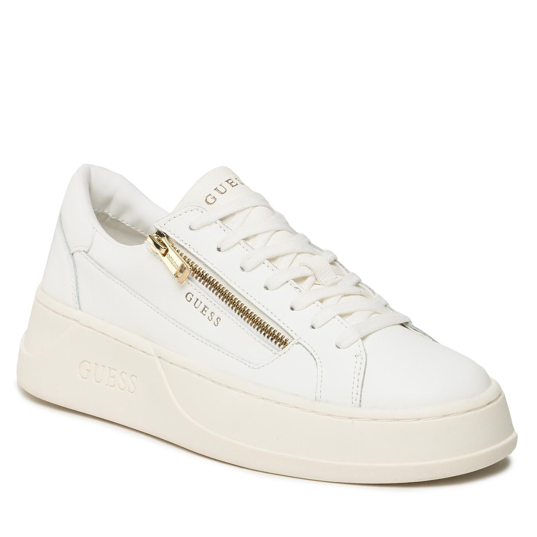 Guess Сникърси Avellino Zip FM7CAZ LEA12 Бял - Pepit.bg