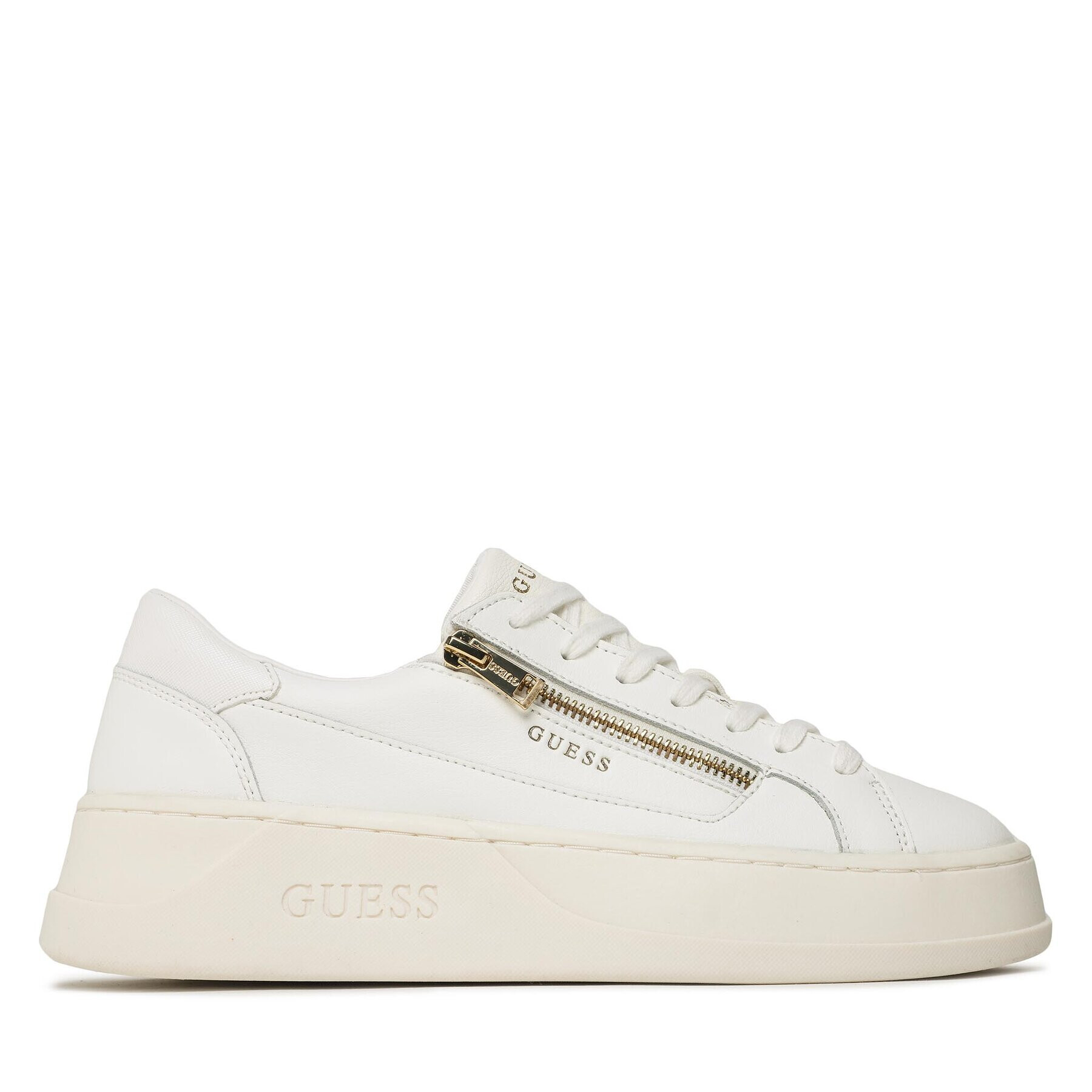 Guess Сникърси Avellino Zip FM7CAZ LEA12 Бял - Pepit.bg