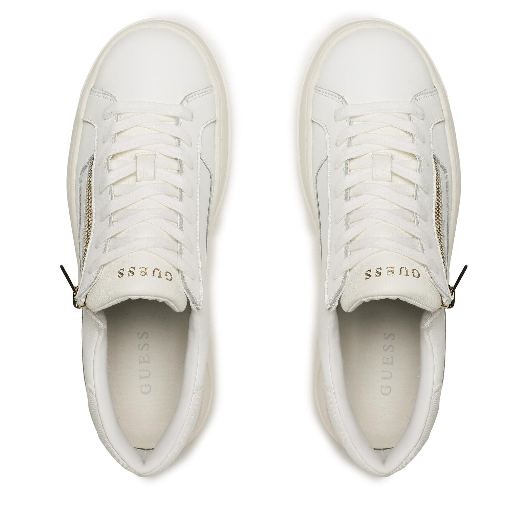 Guess Сникърси Avellino Zip FM7CAZ LEA12 Бял - Pepit.bg