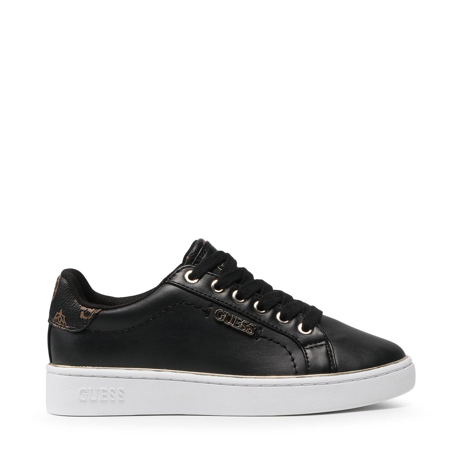 Guess Сникърси Beckie FL7BKI ELE12 Черен - Pepit.bg