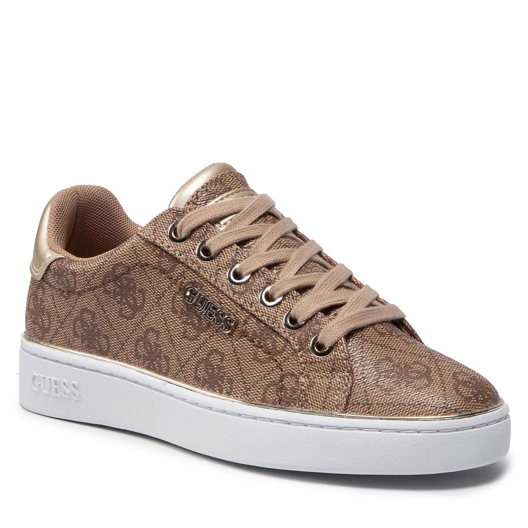 Guess Сникърси Beckie FL7BKI FAL12 Кафяв - Pepit.bg