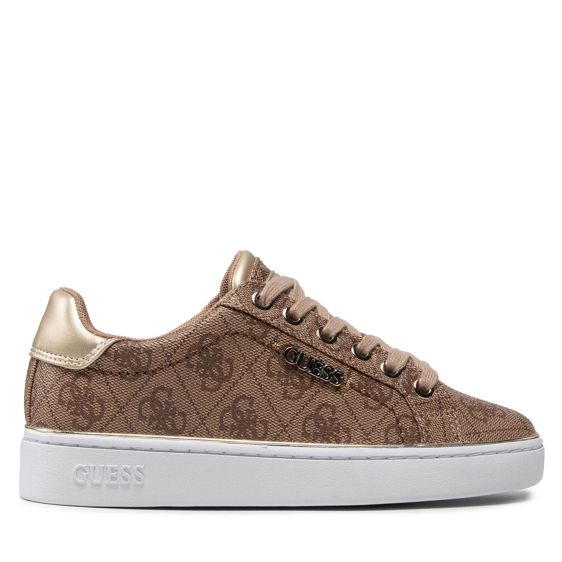 Guess Сникърси Beckie FL7BKI FAL12 Кафяв - Pepit.bg
