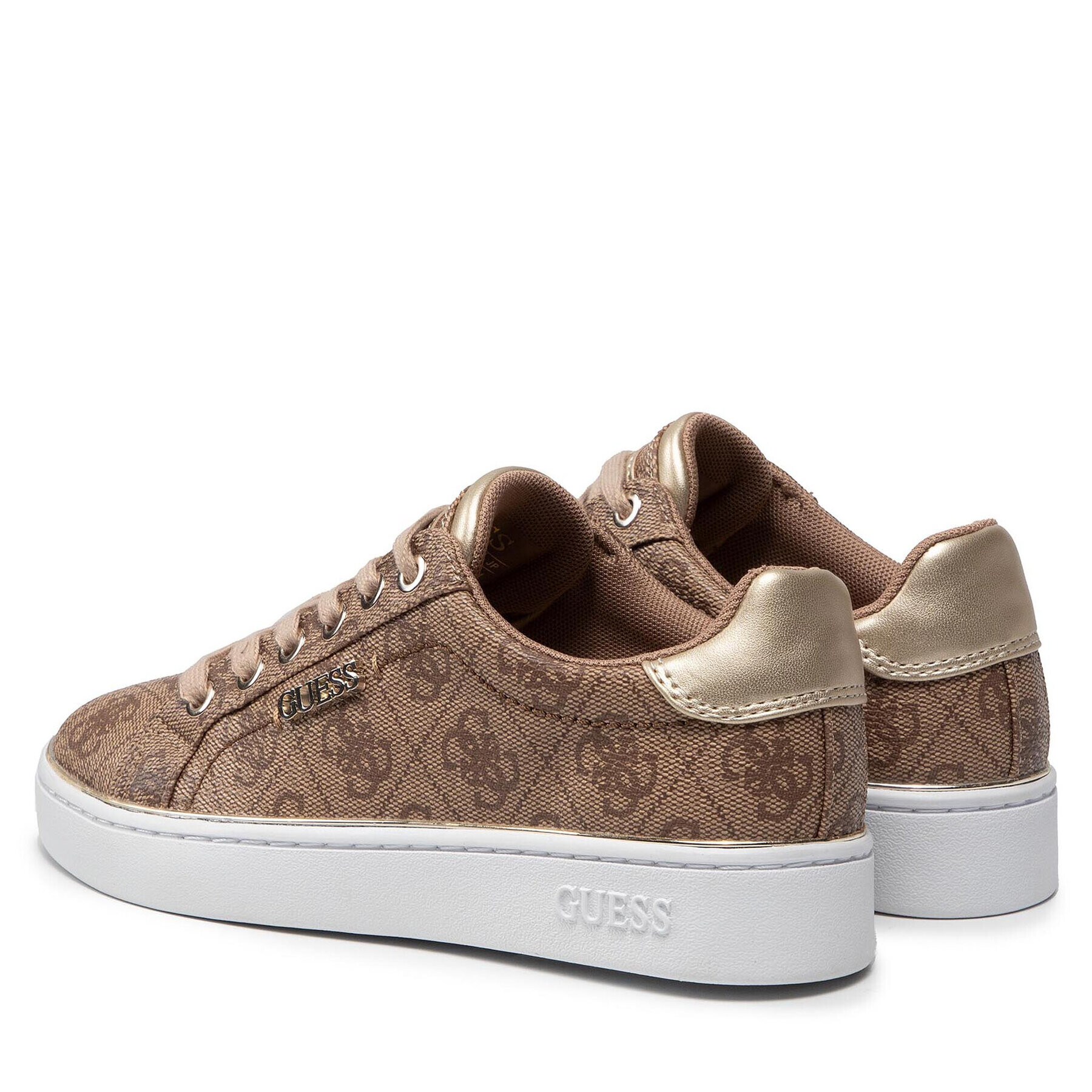Guess Сникърси Beckie FL7BKI FAL12 Кафяв - Pepit.bg