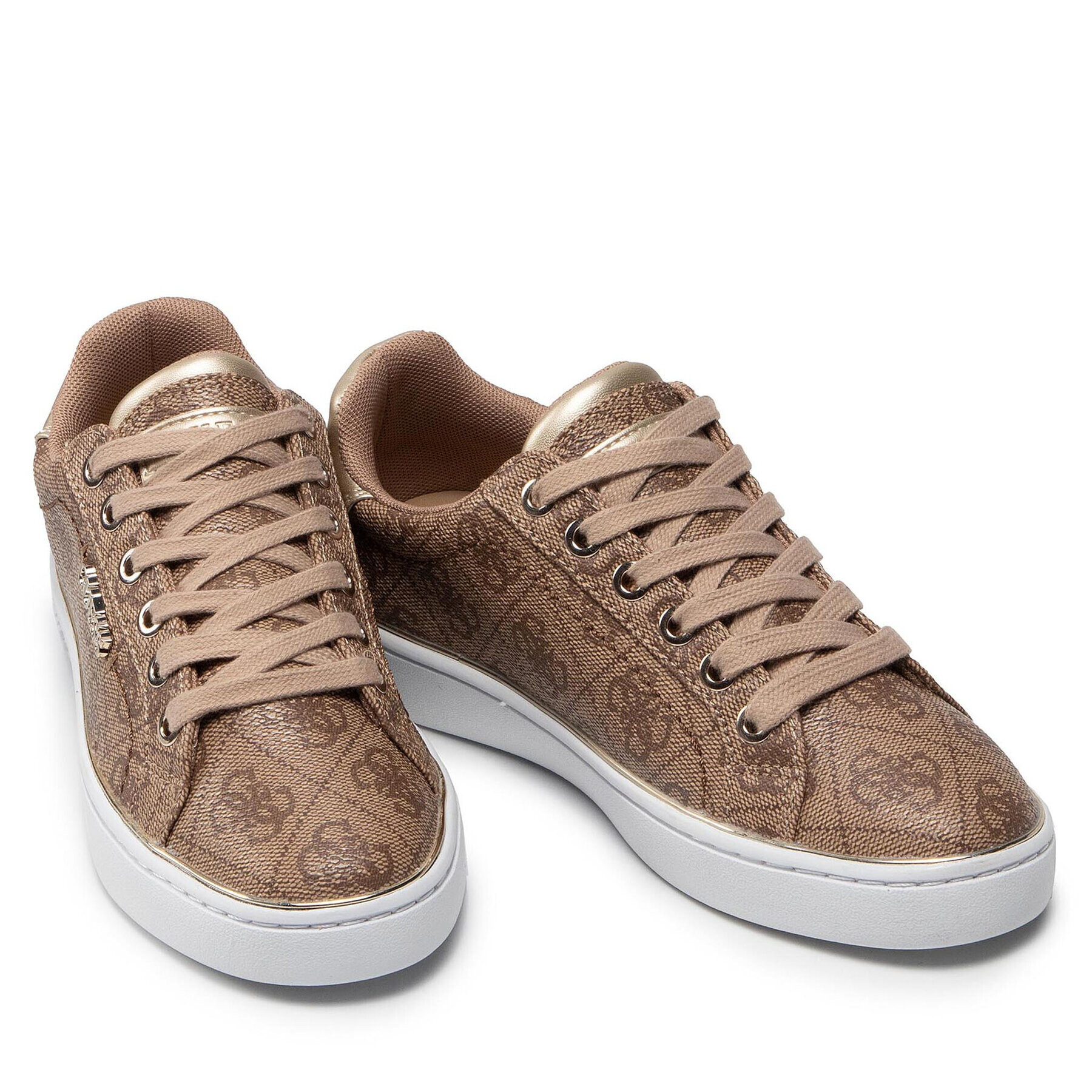 Guess Сникърси Beckie FL7BKI FAL12 Кафяв - Pepit.bg