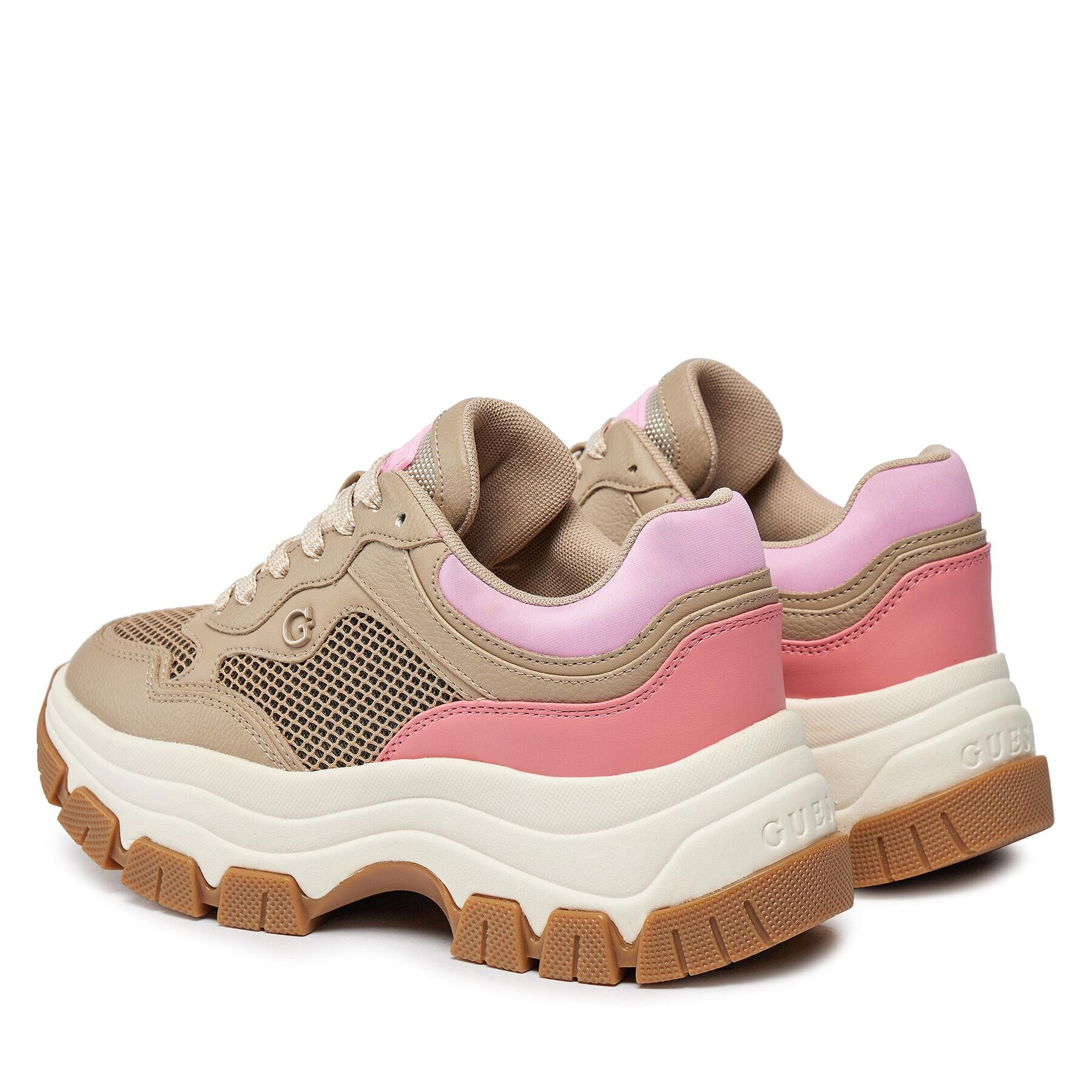 Guess Сникърси Brecky FLPBRE ELE12 Бежов - Pepit.bg