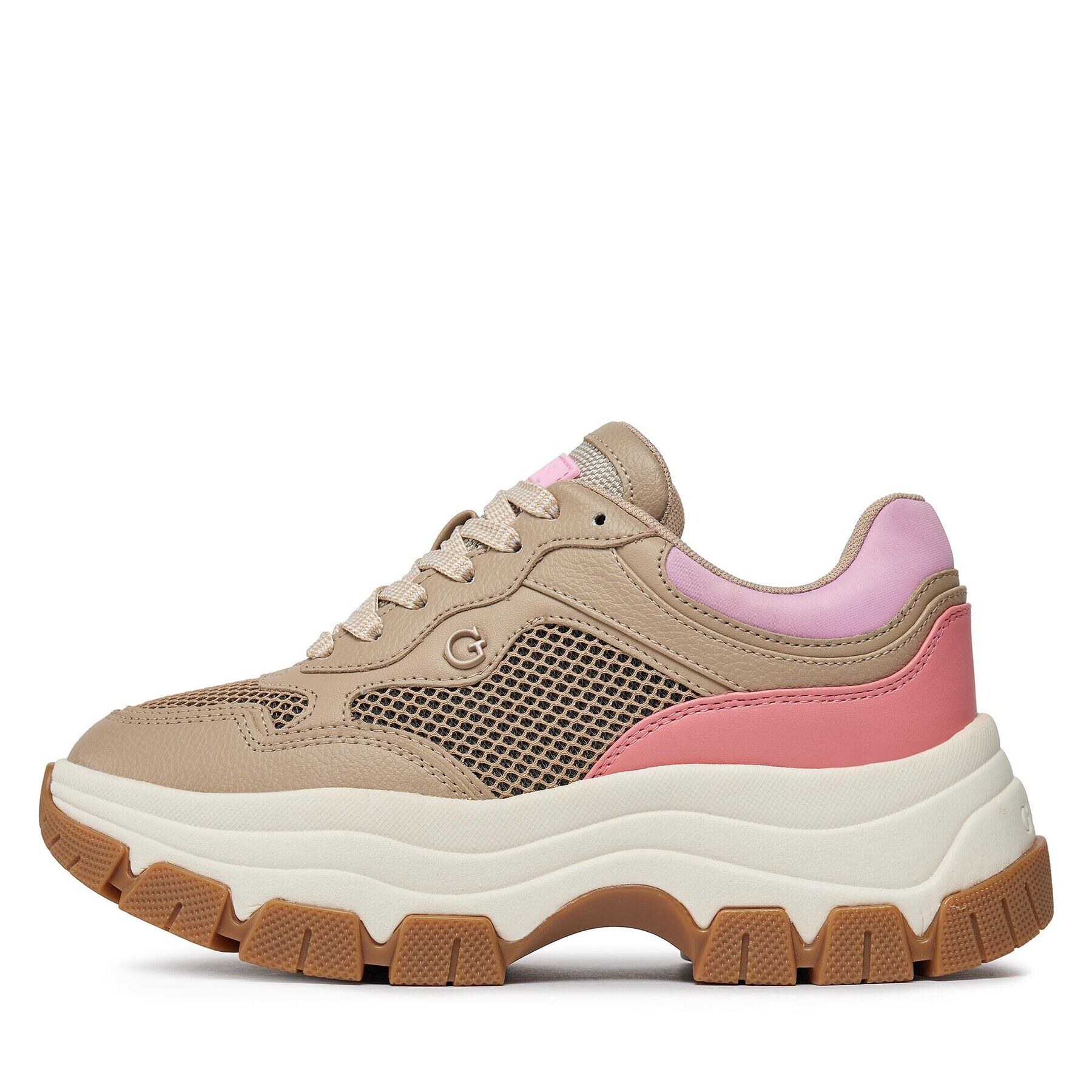 Guess Сникърси Brecky FLPBRE ELE12 Бежов - Pepit.bg