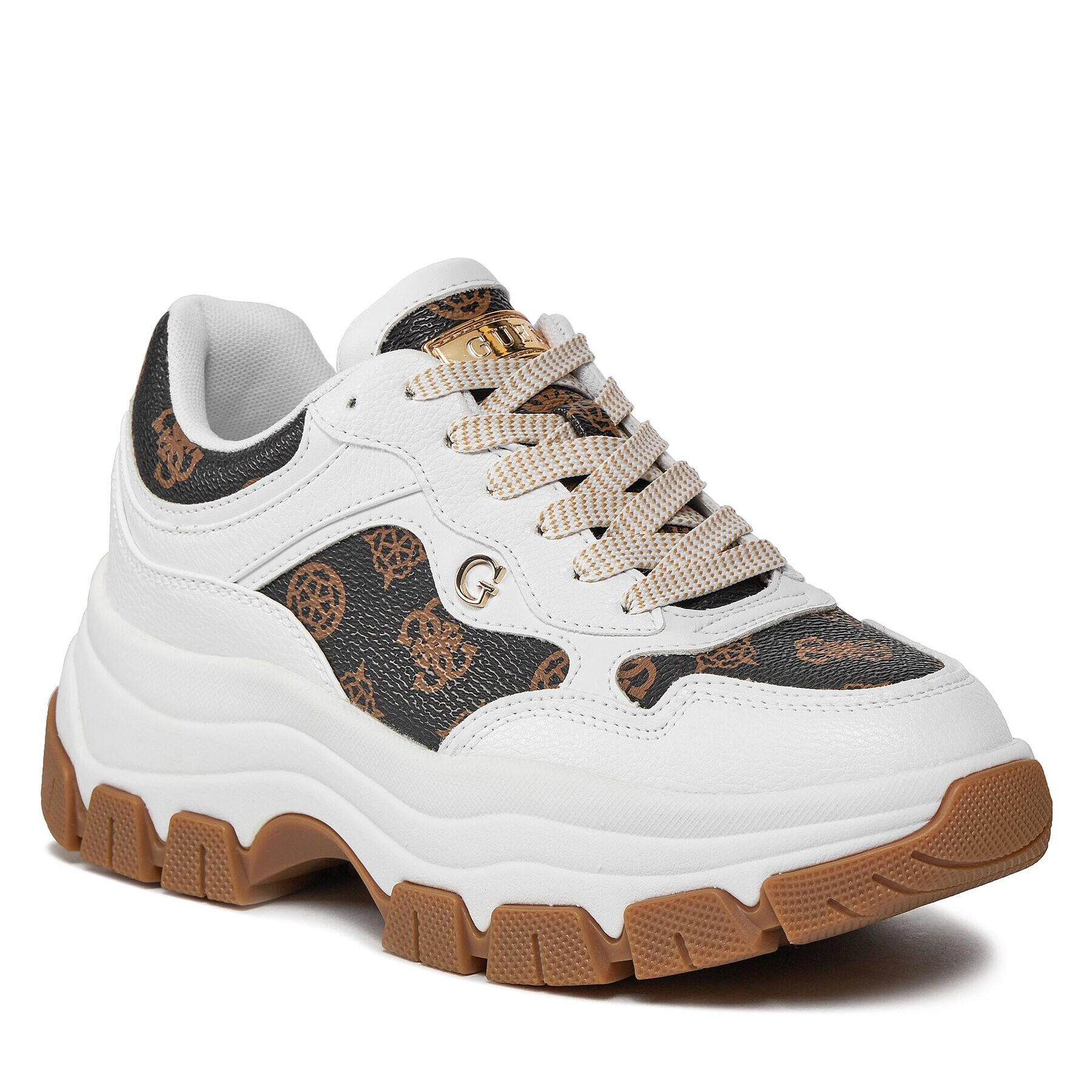 Guess Сникърси Brecky3 FLPBR3 FAL12 Бял - Pepit.bg