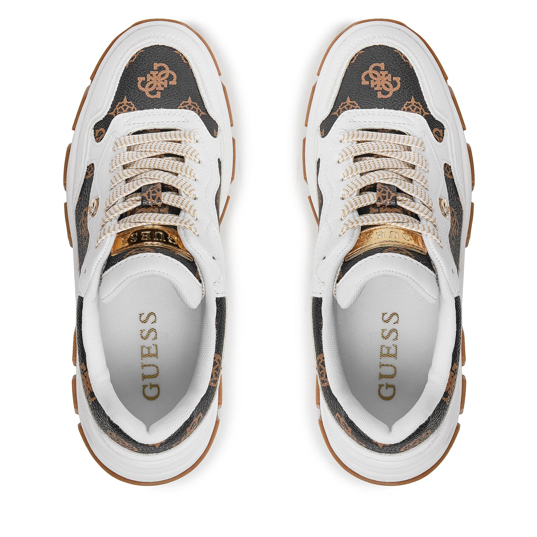 Guess Сникърси Brecky3 FLPBR3 FAL12 Бял - Pepit.bg