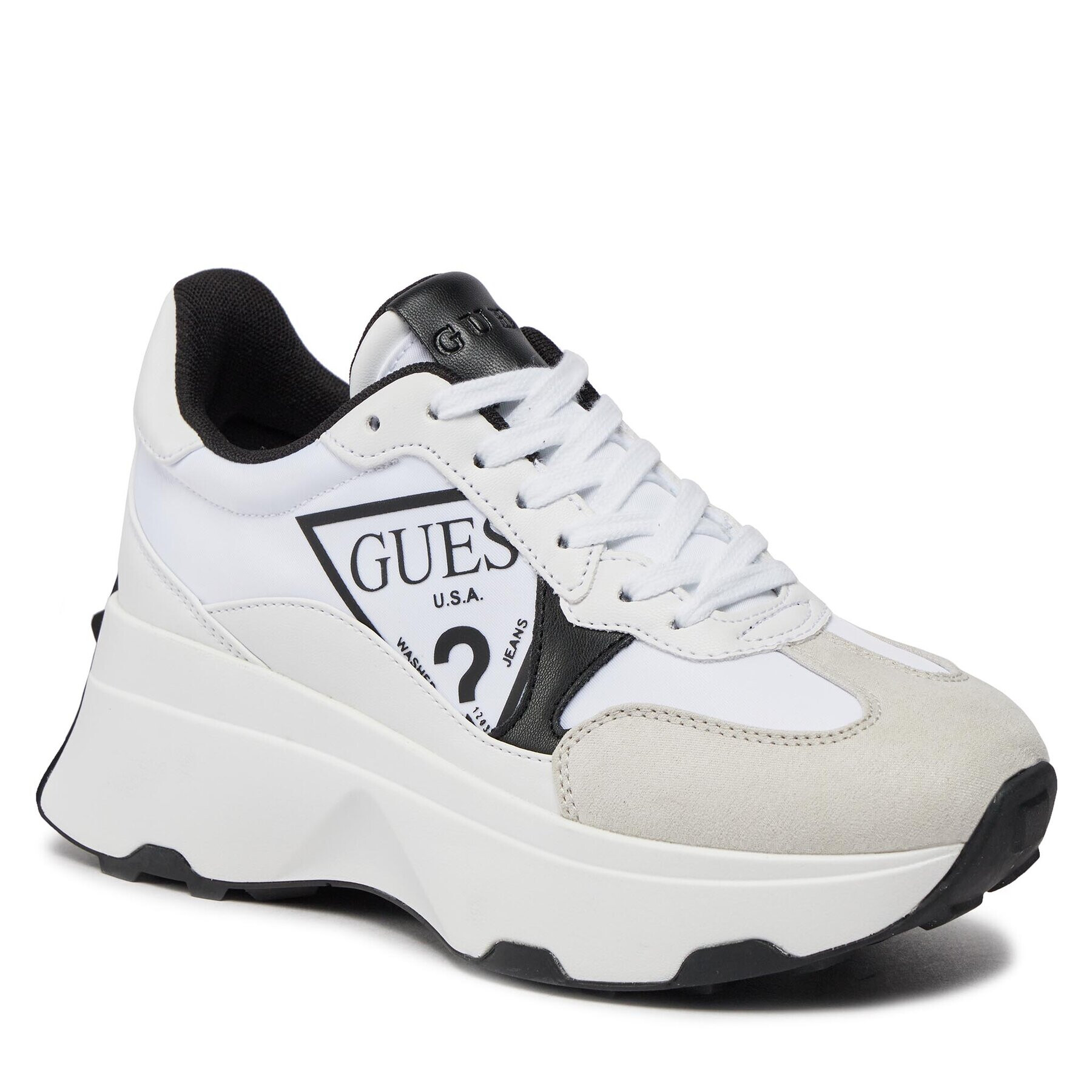 Guess Сникърси Calebb4 FLPCB4 FAB12 Бял - Pepit.bg