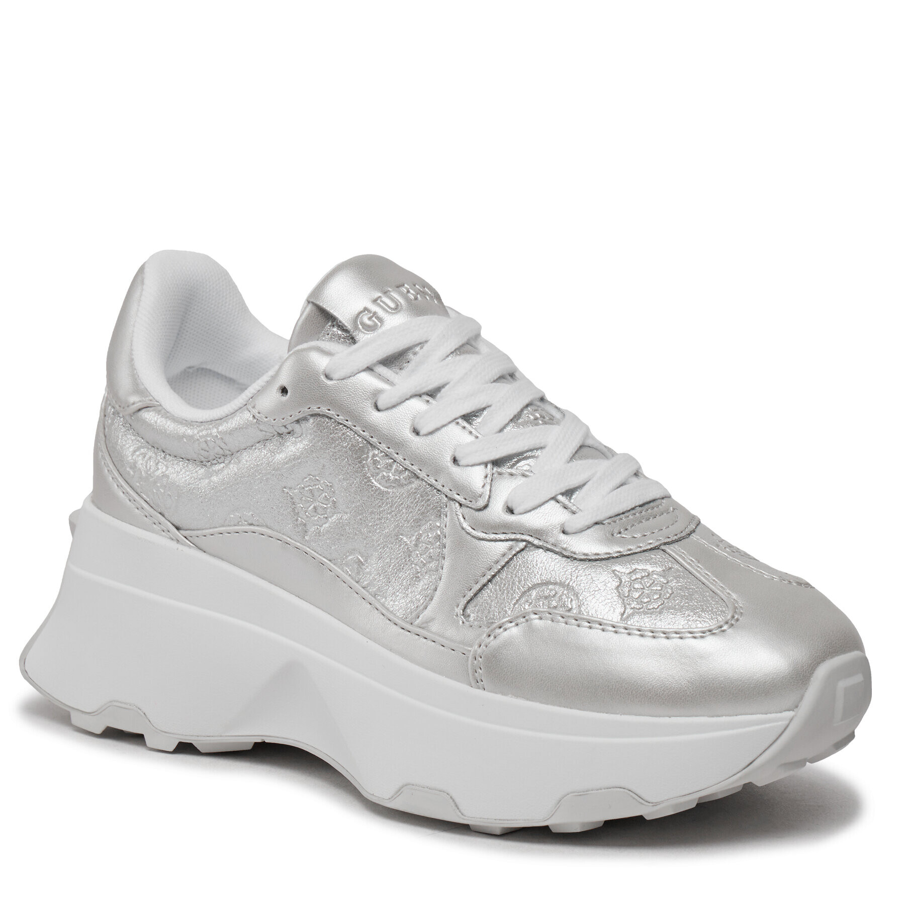 Guess Сникърси Calebb8 FLPCB8 FAL12 Сребрист - Pepit.bg