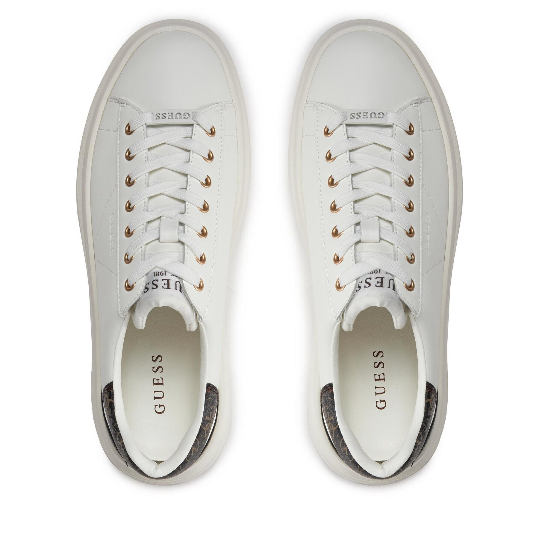 Guess Сникърси Elba FMPVIB LEA12 Бял - Pepit.bg