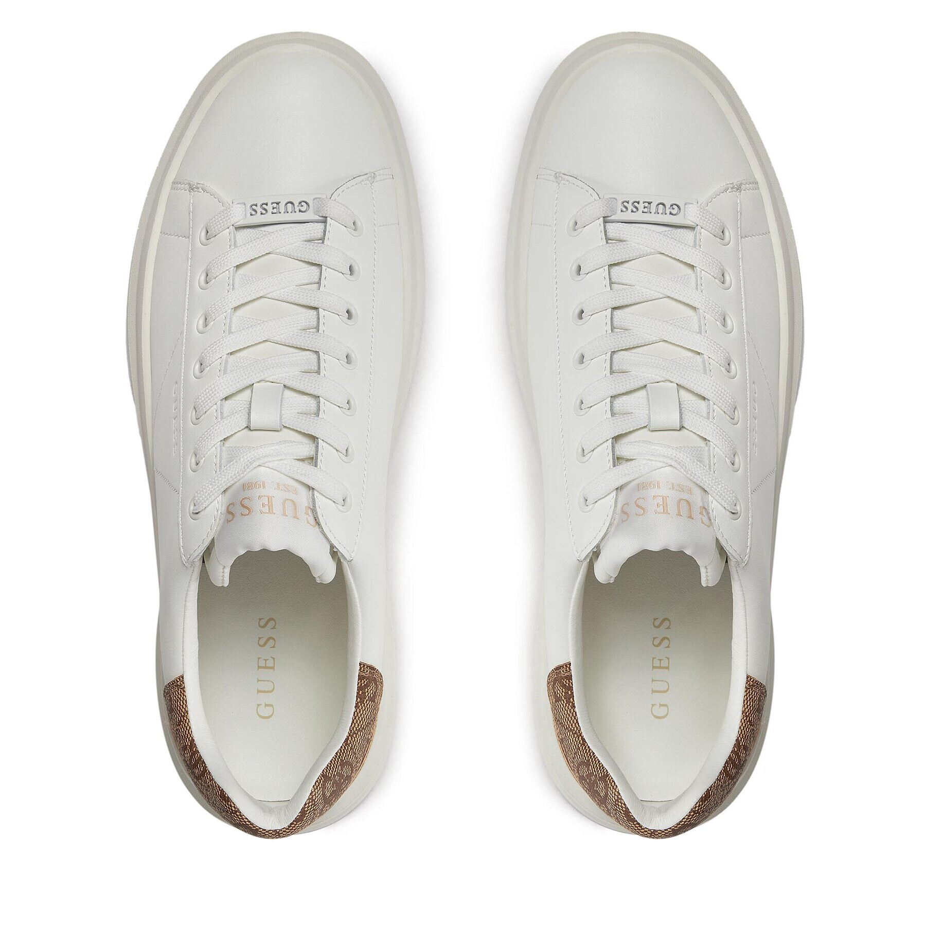 Guess Сникърси Elba FMPVIB LEA12 Бял - Pepit.bg