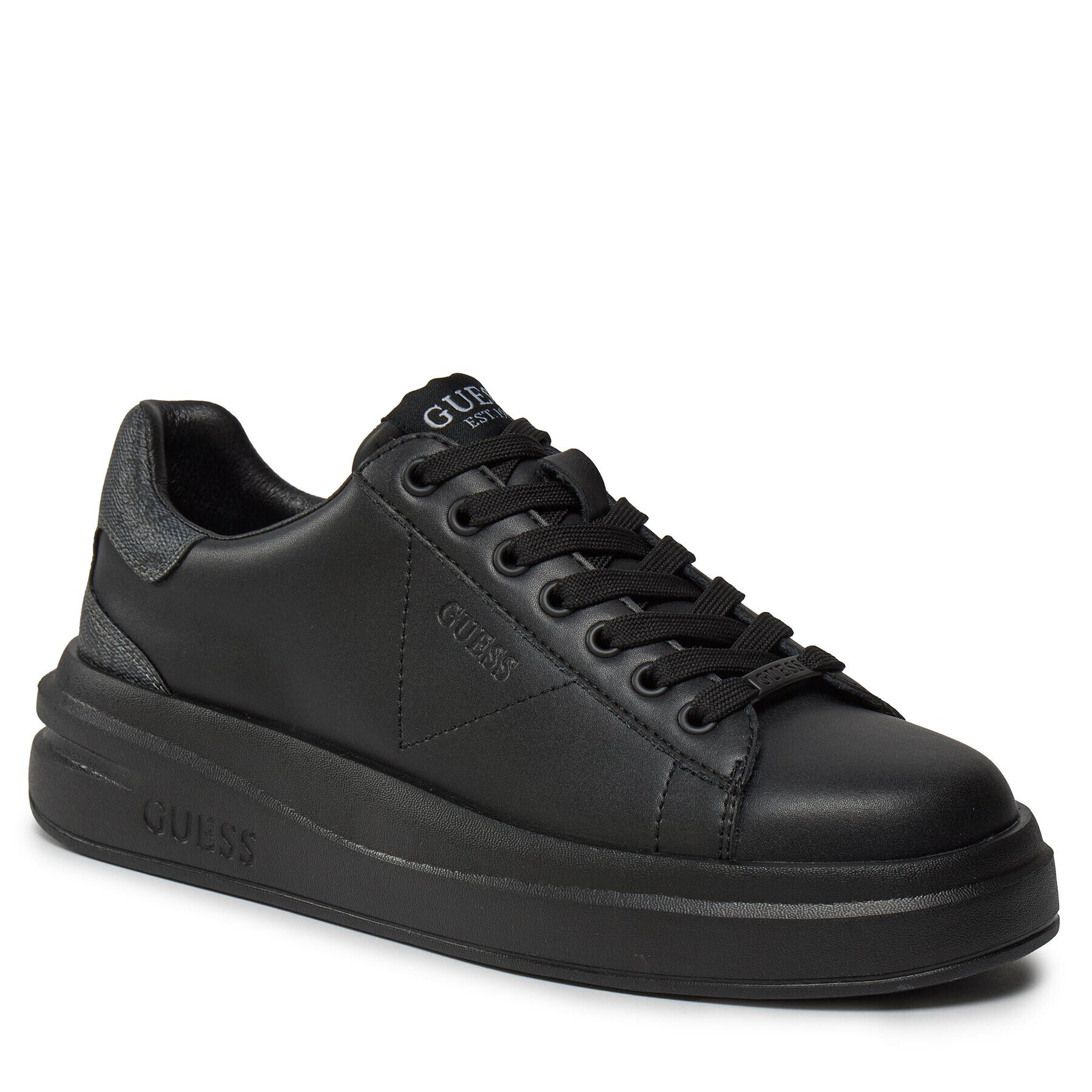 Guess Сникърси Elbina FLPVIB LEA12 Черен - Pepit.bg