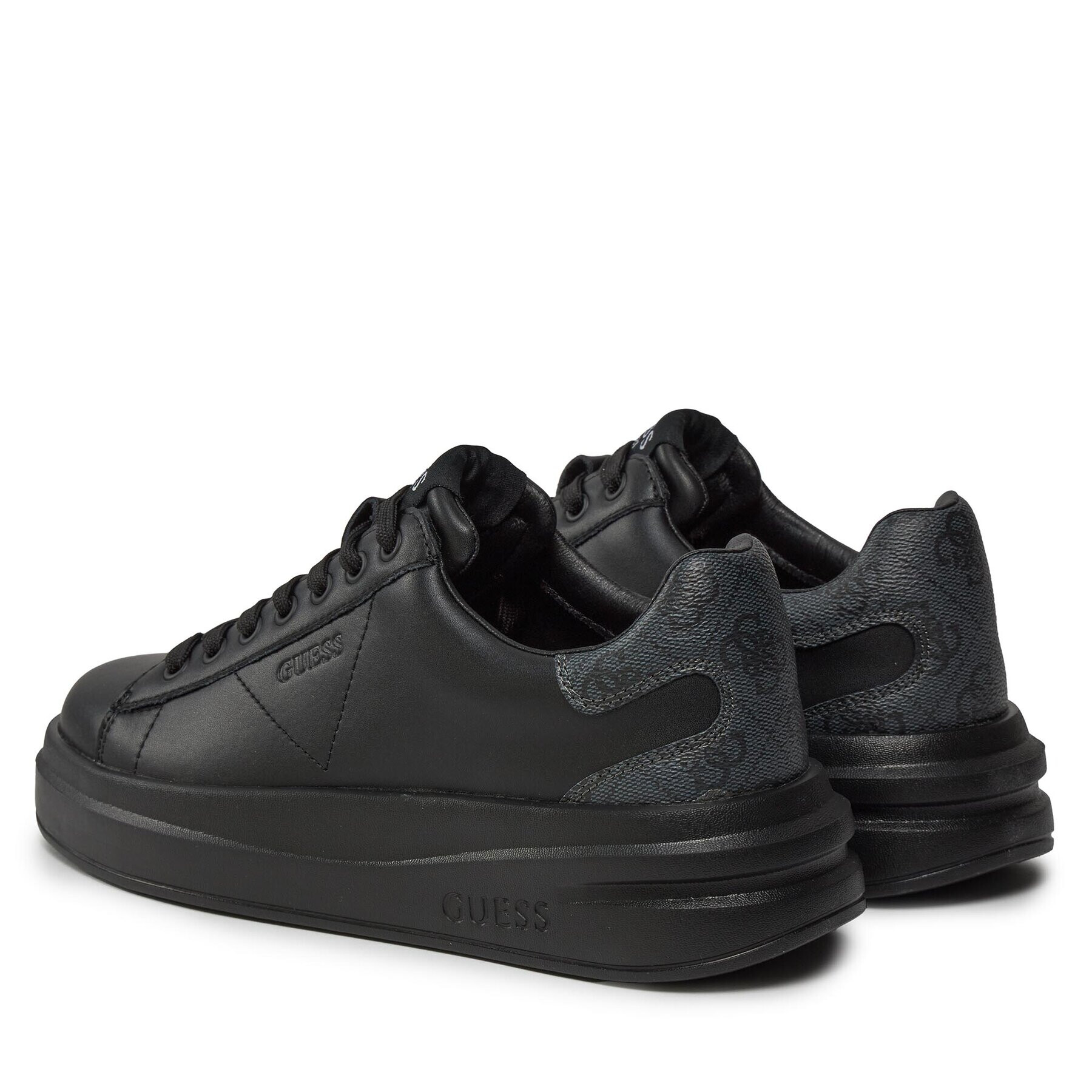 Guess Сникърси Elbina FLPVIB LEA12 Черен - Pepit.bg