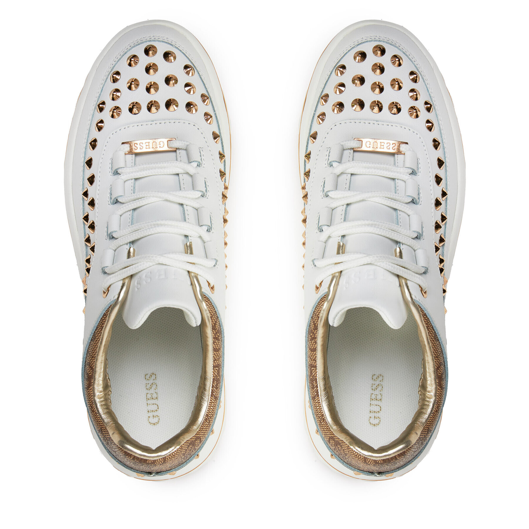 Guess Сникърси Kyra FLPKYR LEM12 Бял - Pepit.bg