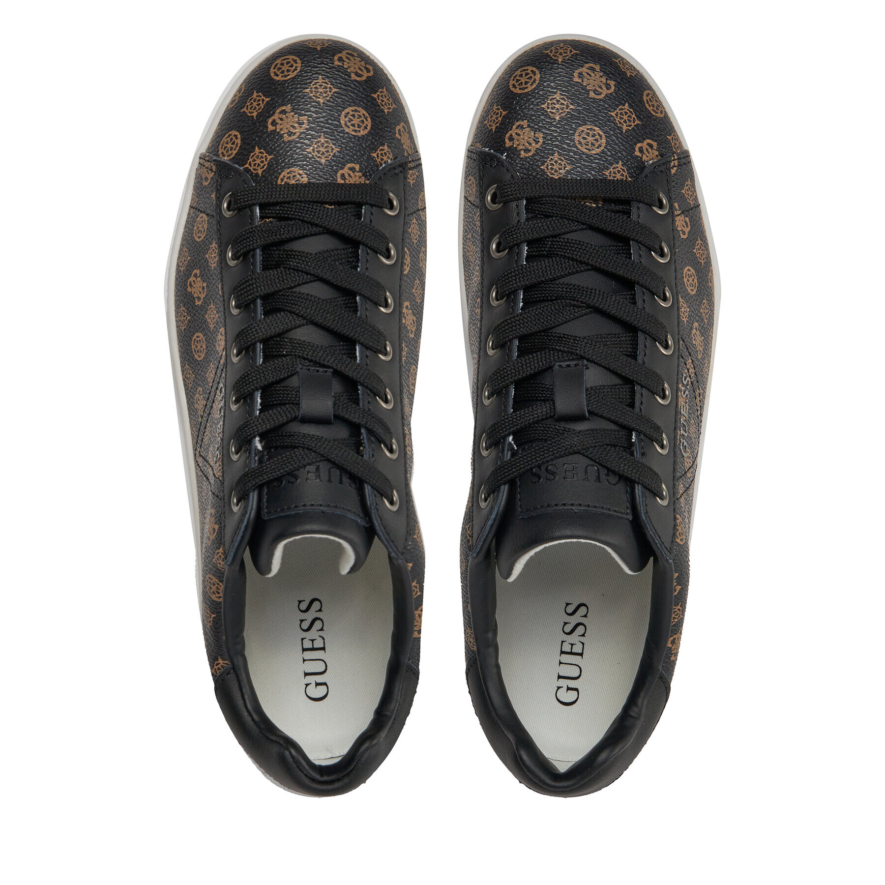 Guess Сникърси Nola Micro Peony FMPNOP FAB12 Черен - Pepit.bg