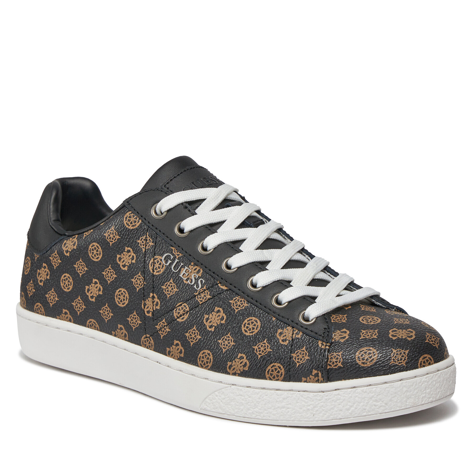 Guess Сникърси Nola Micro Peony FMPNOP FAB12 Черен - Pepit.bg
