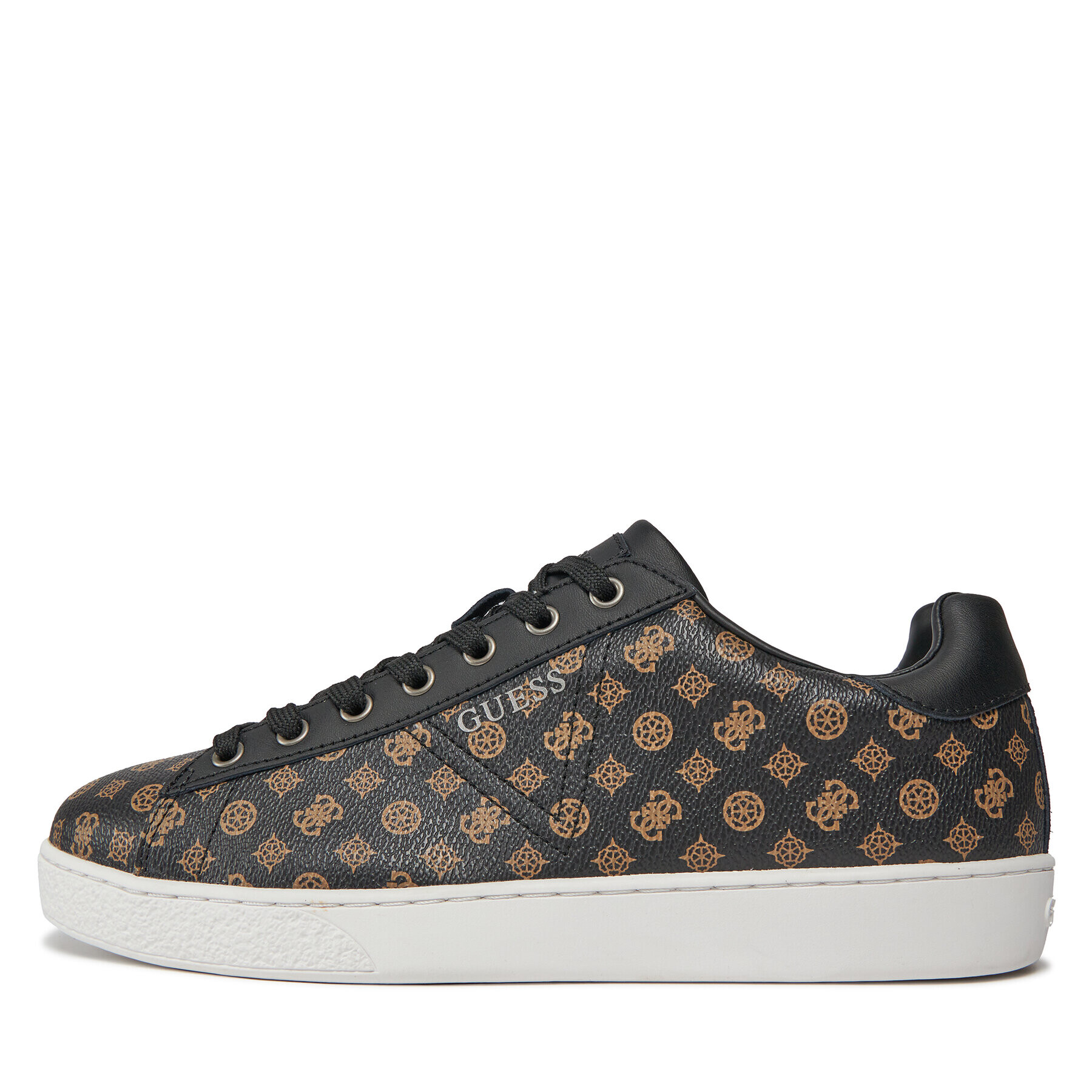 Guess Сникърси Nola Micro Peony FMPNOP FAB12 Черен - Pepit.bg