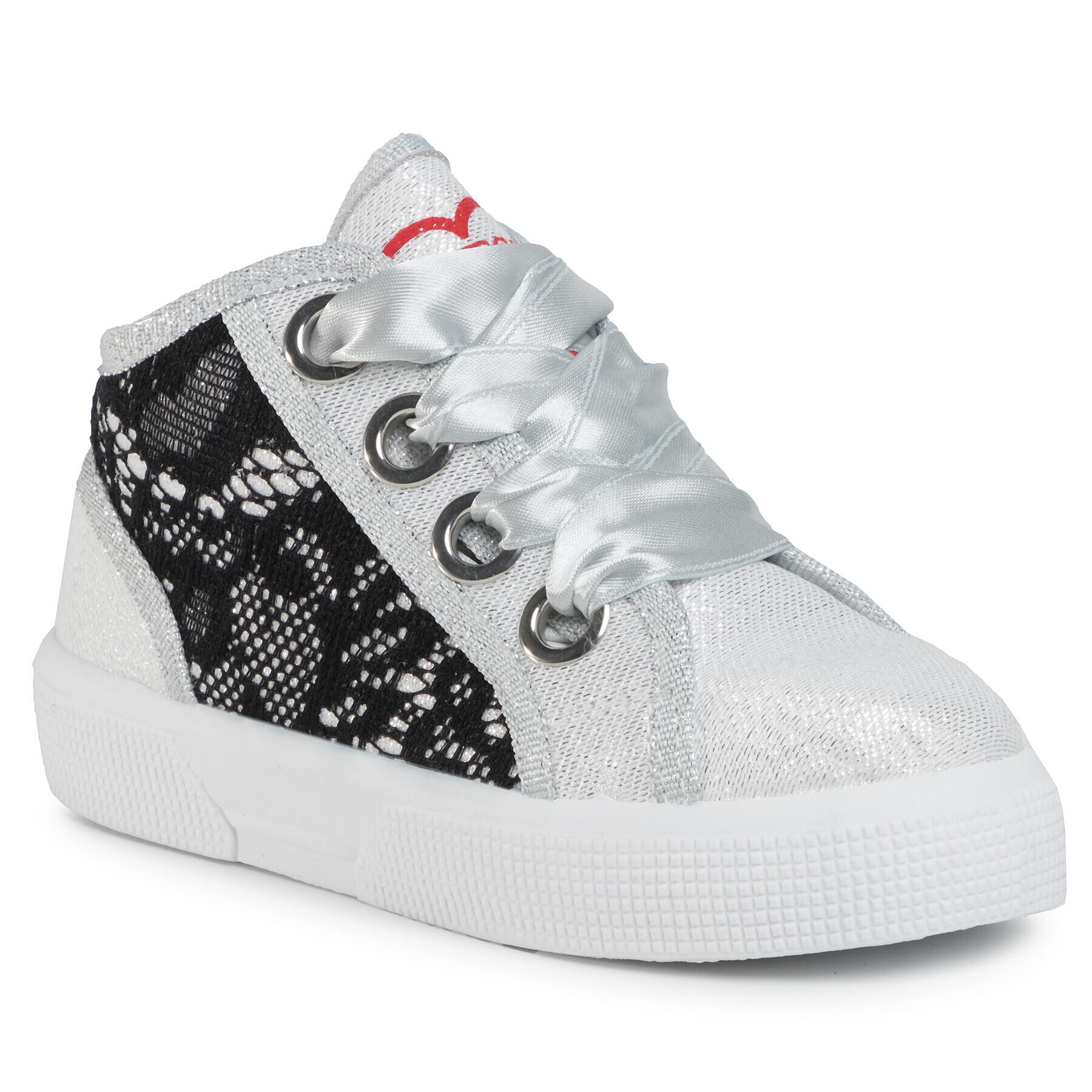 Guess Сникърси Piuma Lace Mid FI7PIM FAB12 Сребрист - Pepit.bg