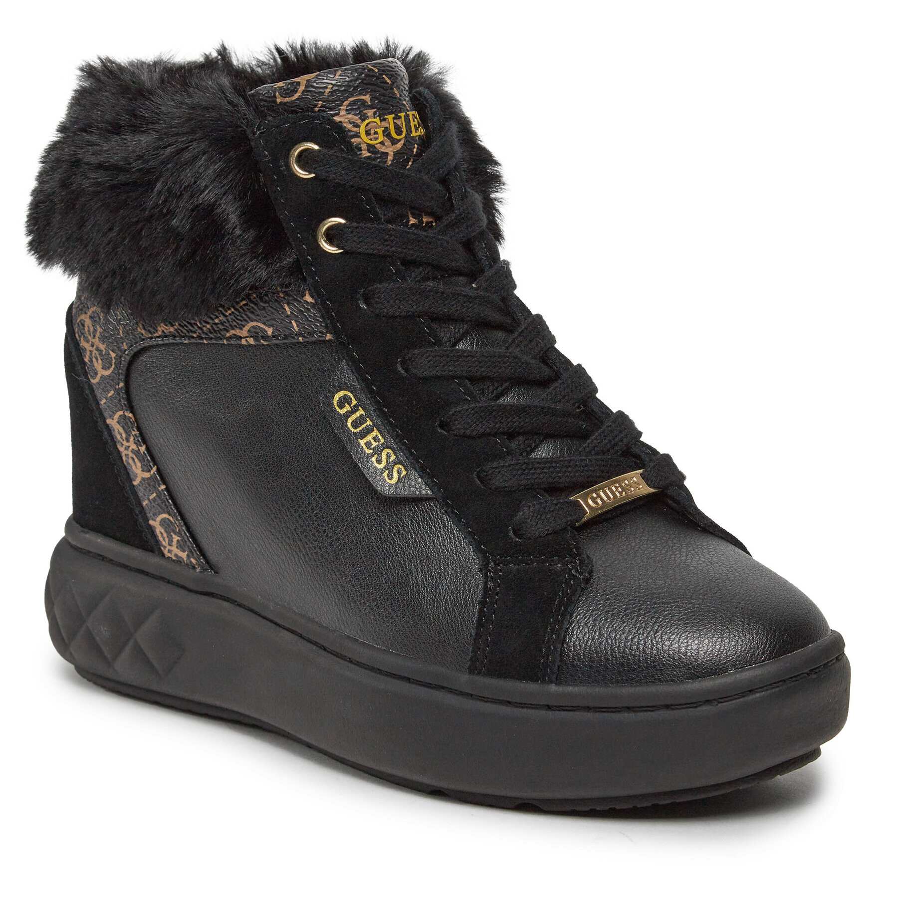 Guess Сникърси Roxana FL8ROX FAL12 Черен - Pepit.bg